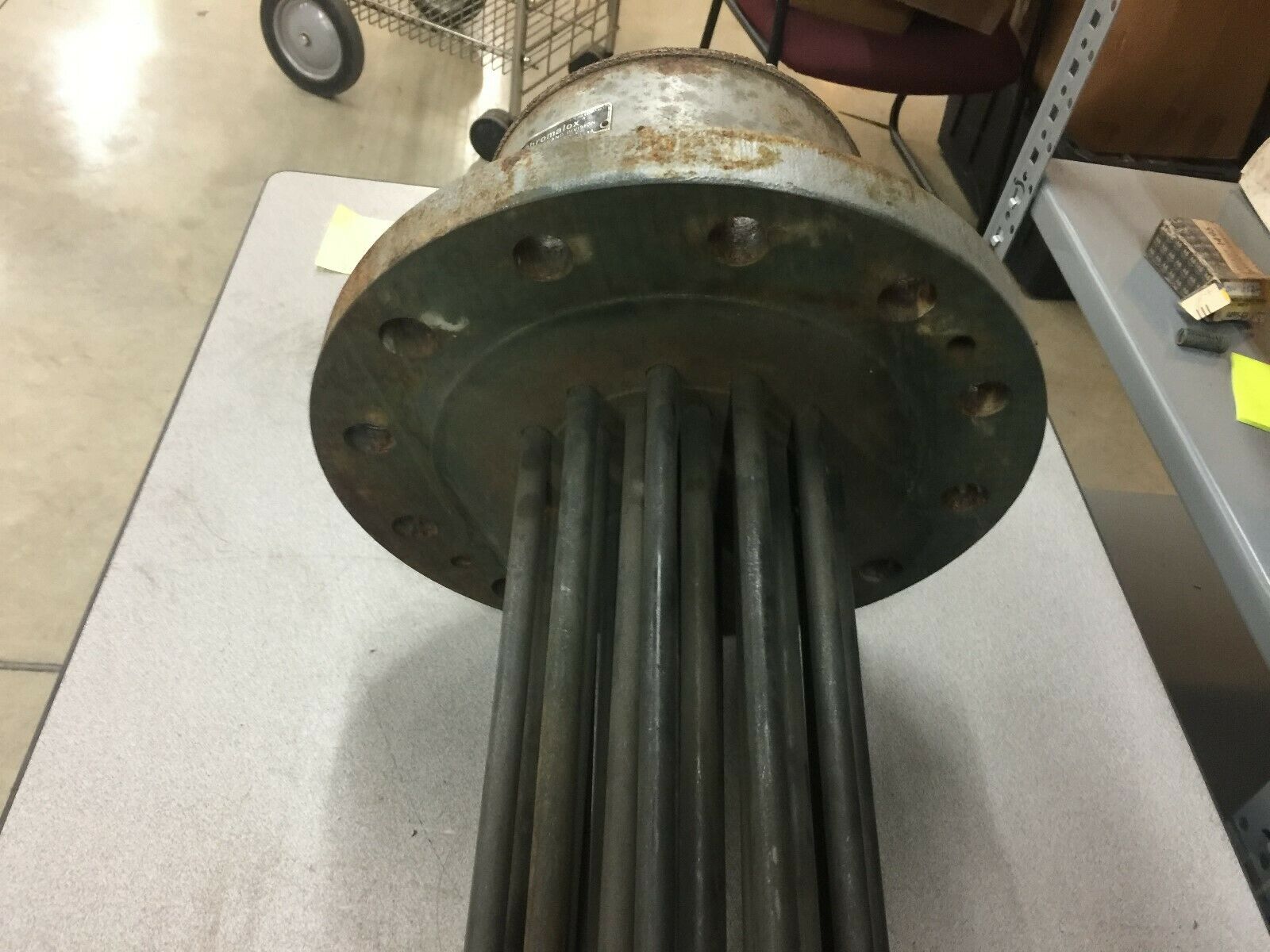 NEW NO BOX CROMALOX 480VAC 3PH 18KW 8"FLANGED 25"LONG TANK HEATER TMI-12183E4