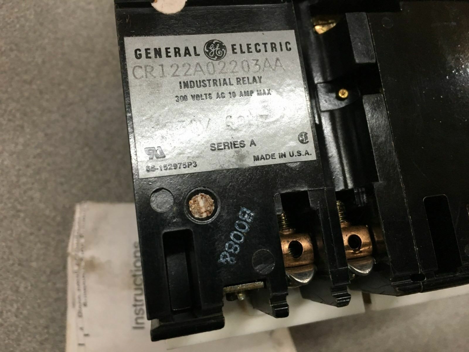 NEW IN BOX GENERAL ELECTRIC PNEUMATIC T.D. INDUSTRIAL RELAY CR122A02203AA