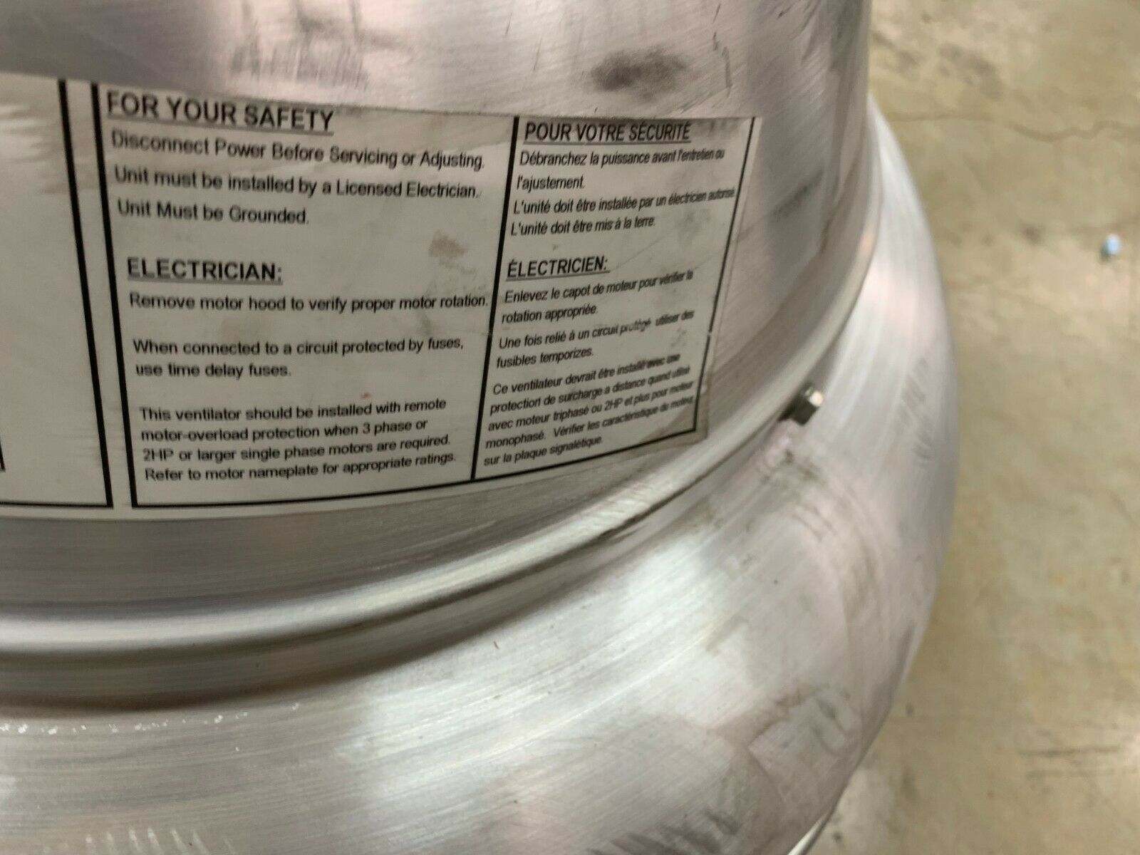 NEW NO BOX AIRMASTER POWER VENTILATOR EXHAUST AIR FAN CDD250-2