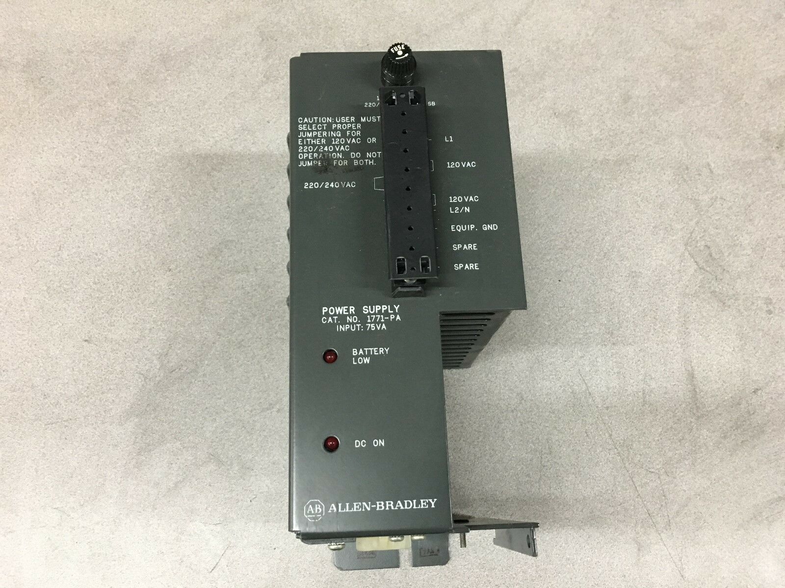 NEW NO BOX ALLEN-BRADLEY PLC-5 POWER SUPPLY 1771-PA SERIES B
