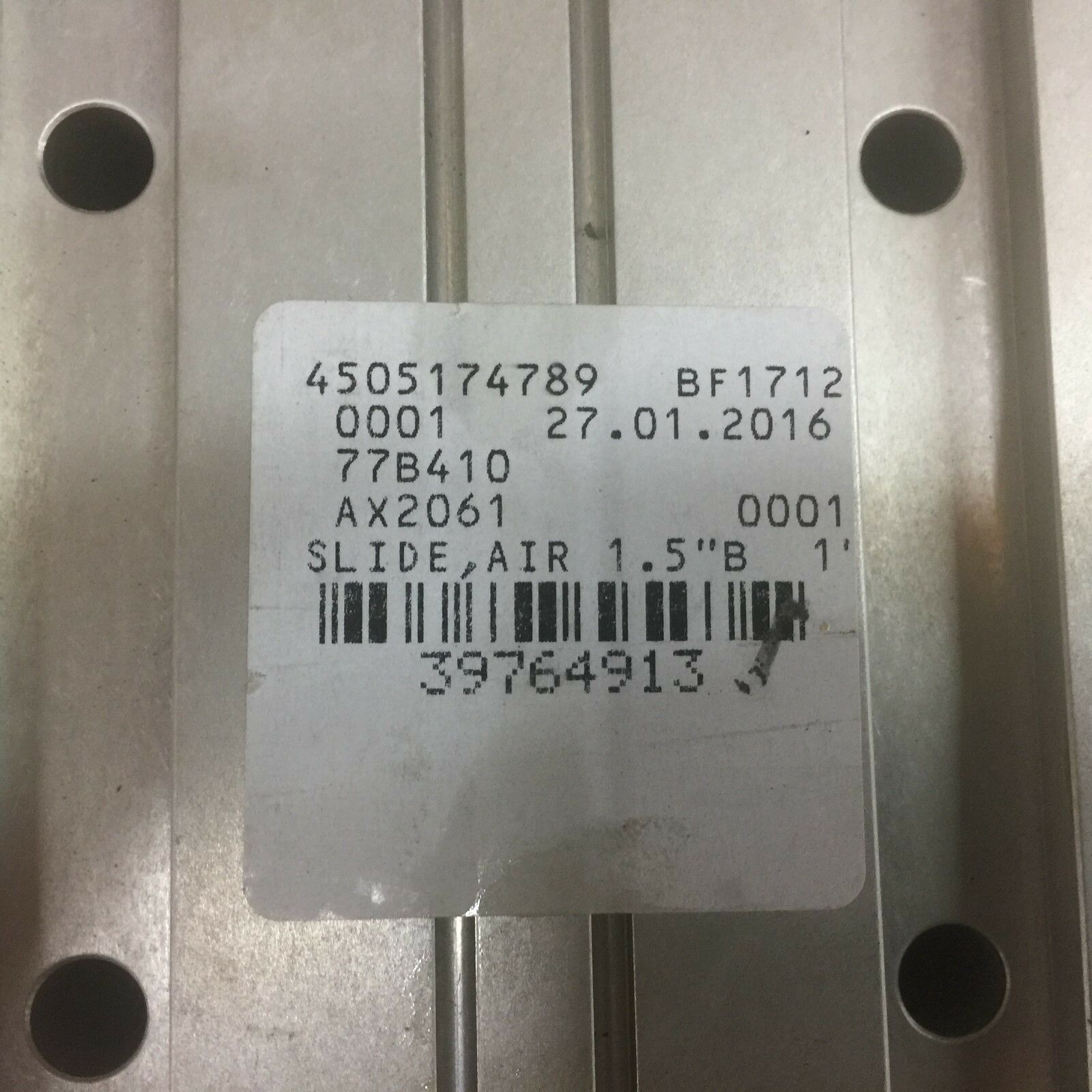 NEW NO BOX DESTACO ROBOHAND SLIDE ACTUATOR AIR 1.5" BORE 1" STROKE DLT-20-E-C-1