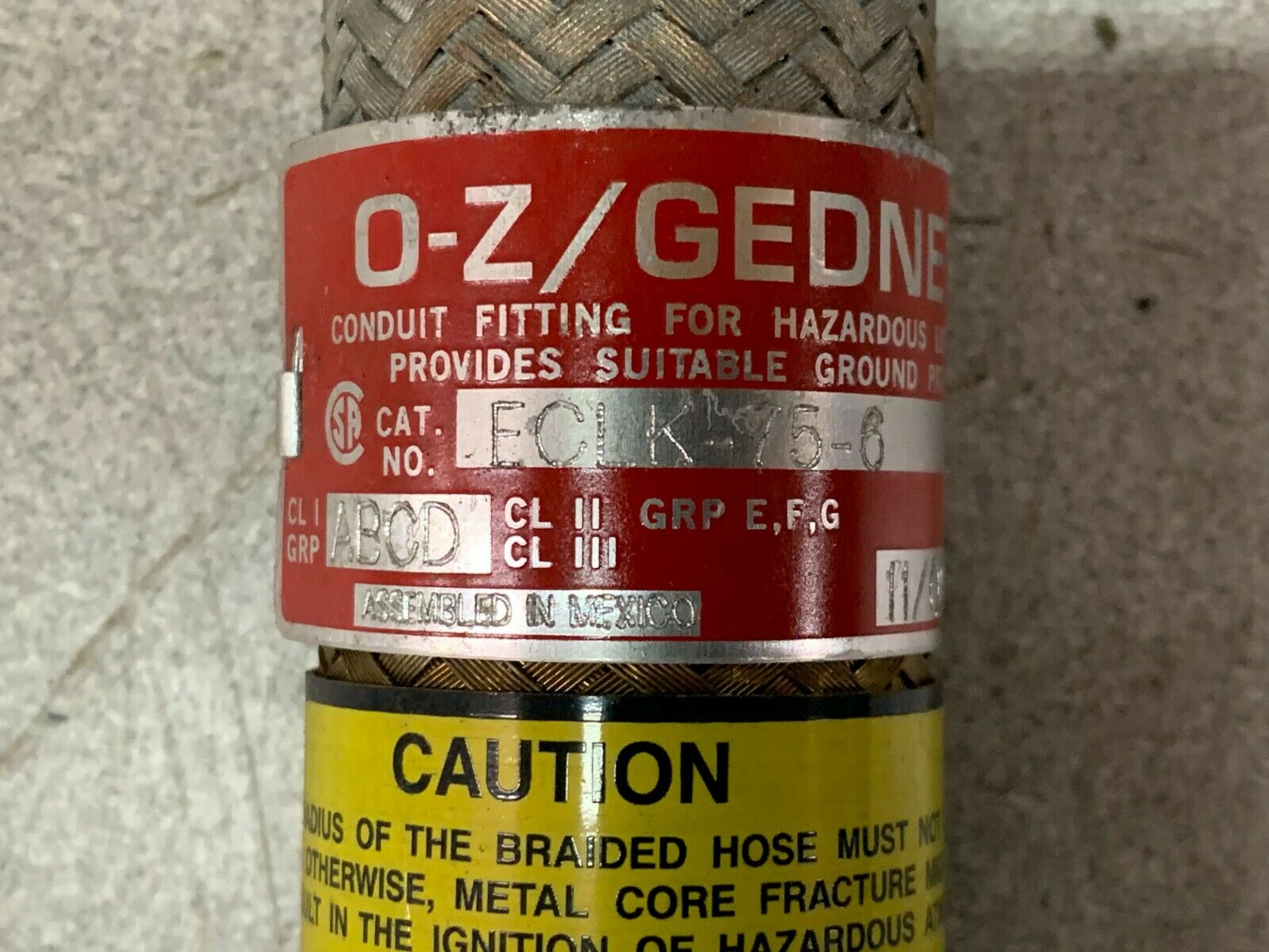 NEW NO BOX O-Z GEDNEY ECLK-75-6