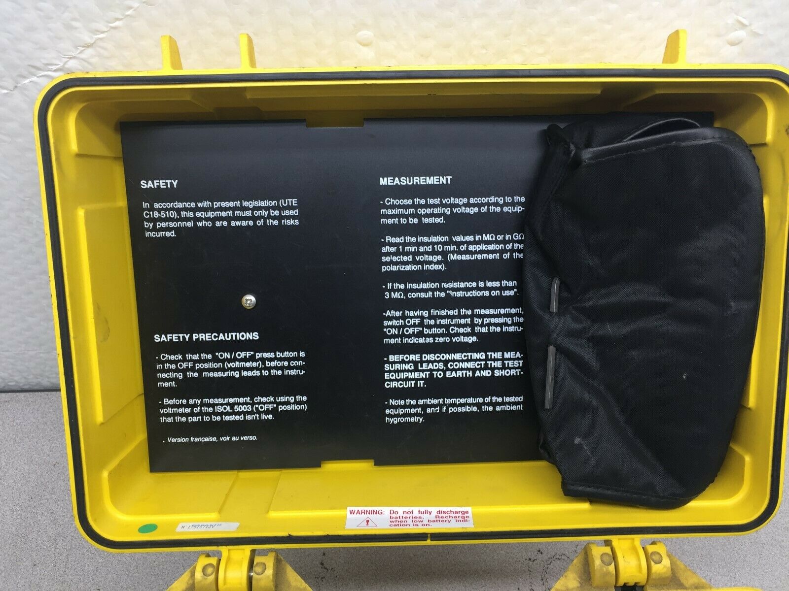 USED PARTS ONLY AEMC INSTRUMENTS CHAUVIN ARNOUX MEGOHMMETER MODEL 5110