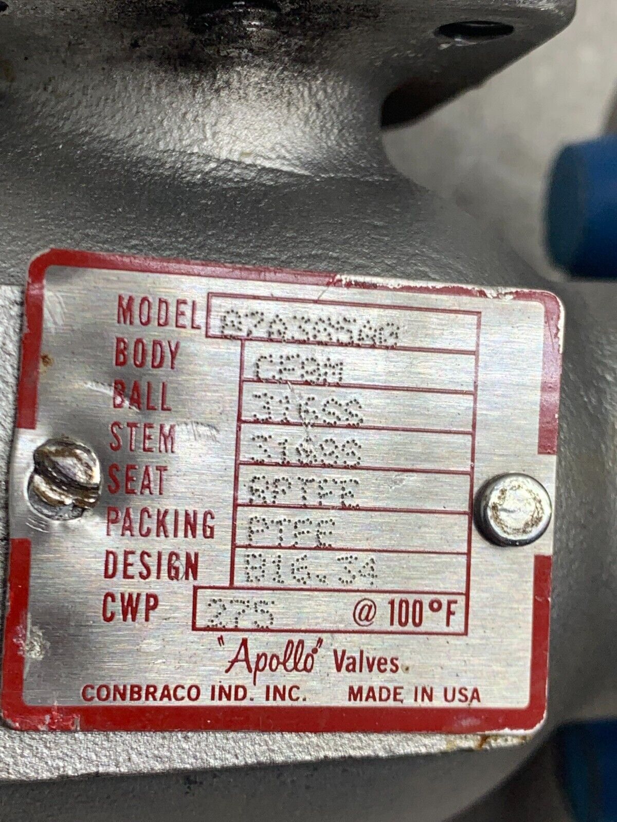 NEW NO BOX APOLLO 1" CF8M STAINLESS BALL VALVE 87Q365A0