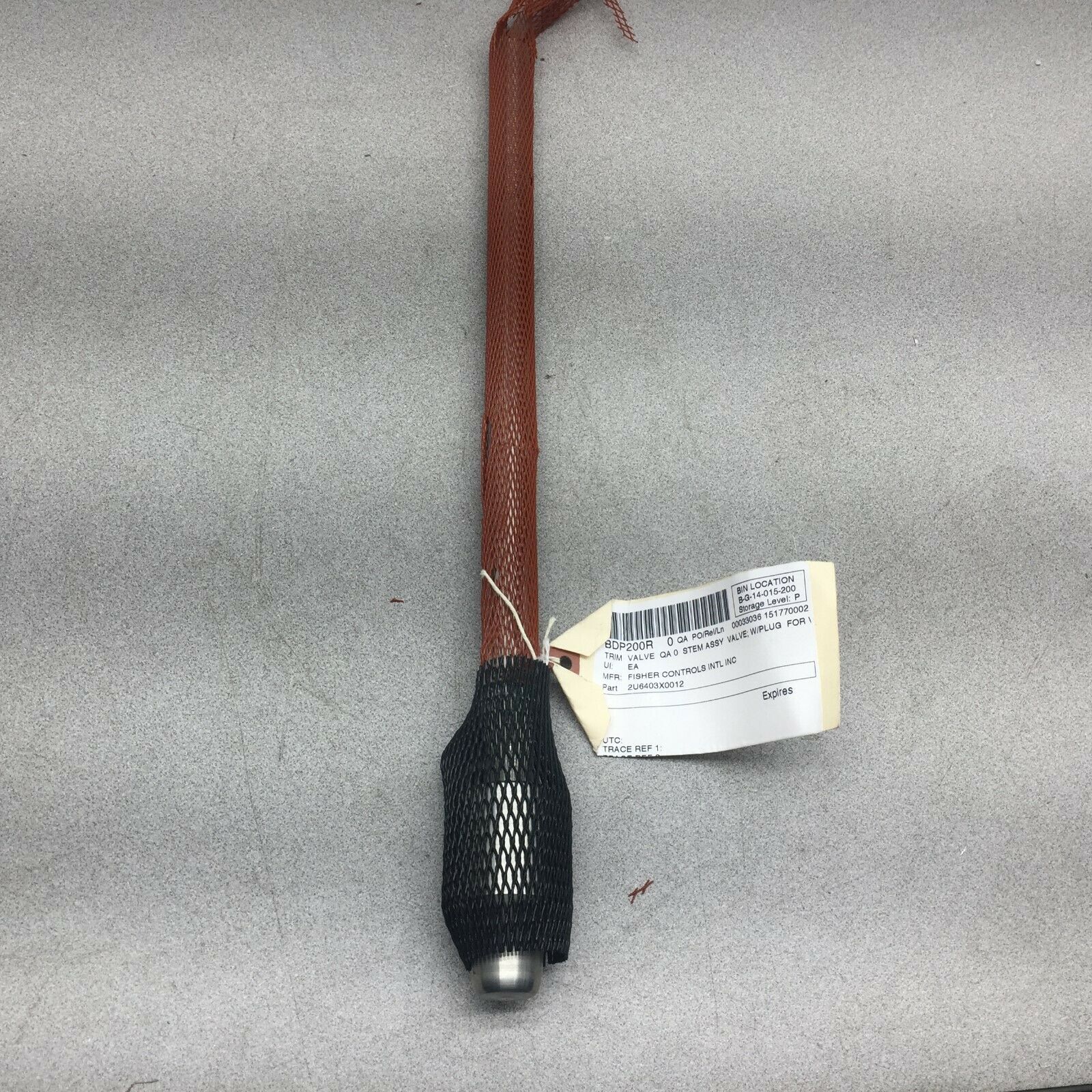 NEW NO BOX FISHER CONTROLS VALVE STEM ASSY 2U6403X0012