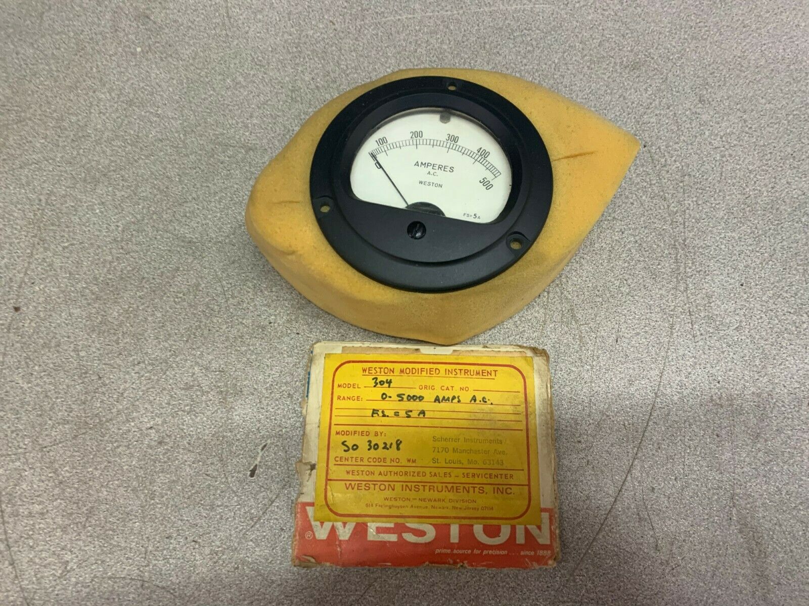 NEW NO BOX WESTON 0-500 ACA METER 304