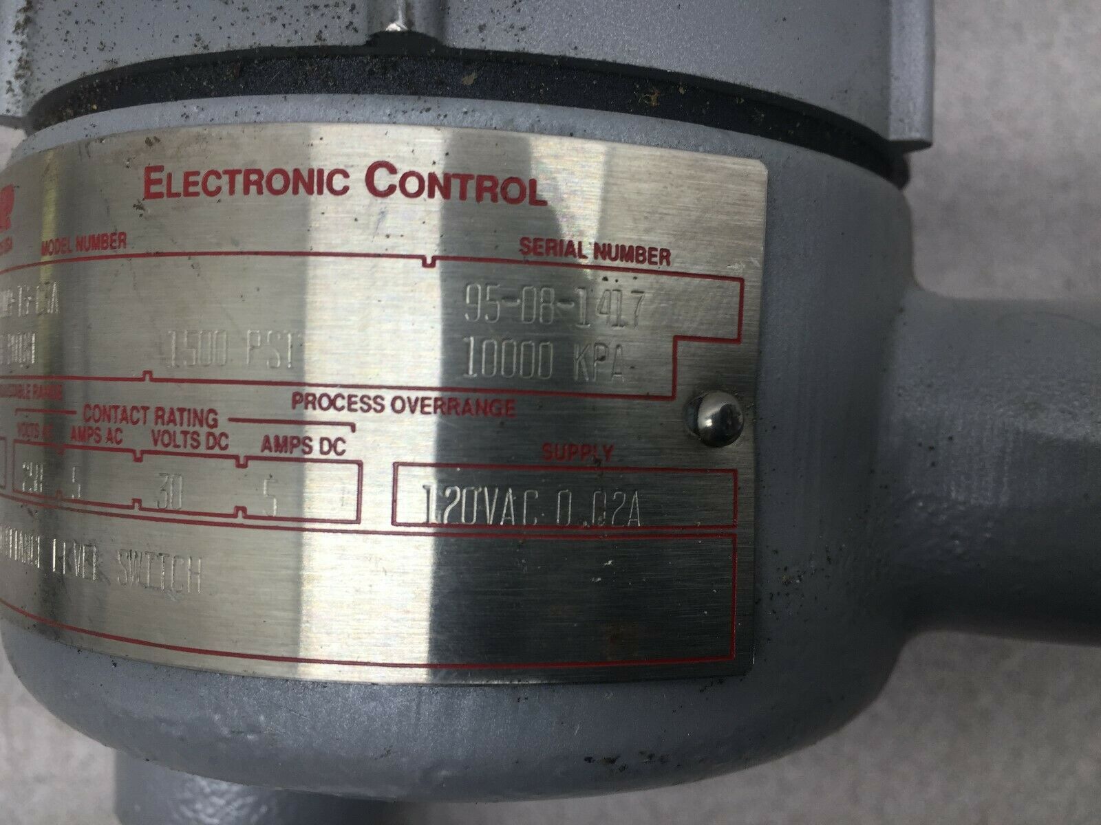 NEW NO BOX SOR SINGLE POINT 1500 PSI RF ADMITTANCE LEVEL SWITCH 651K7-BA009-T3-C