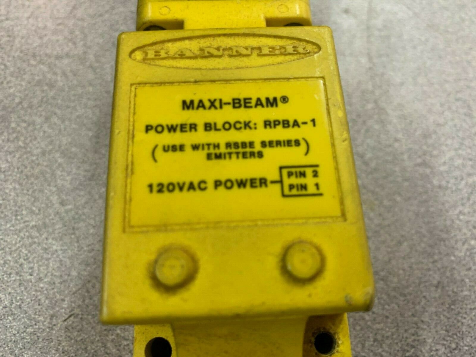 USED BANNER MAXI-BEAM SENSOR RPBA-1 EMITTER RSBE