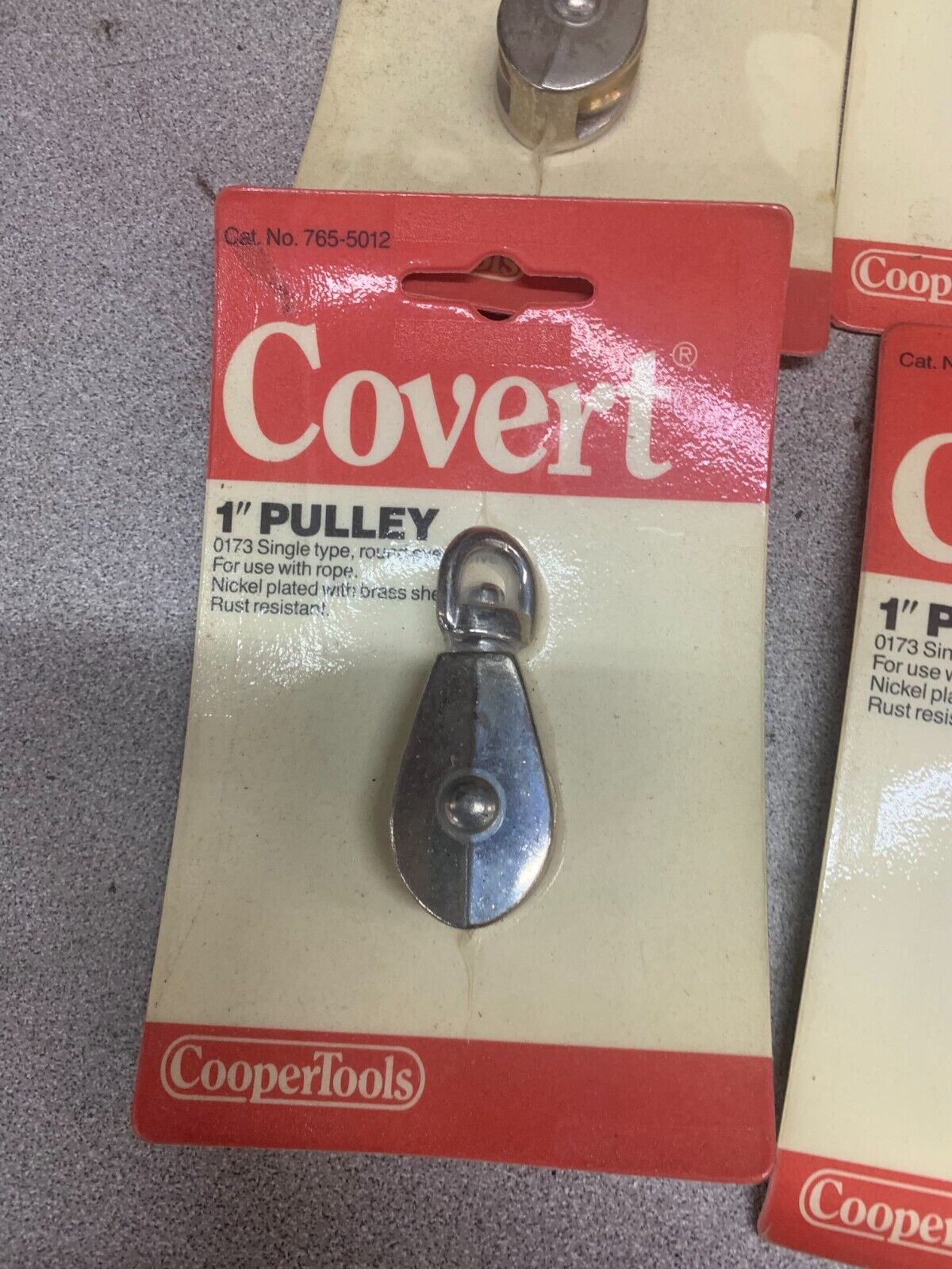 NEW BOX OF 6 COVERT 1" SGL SHEAVE PULLEYS 765-5012