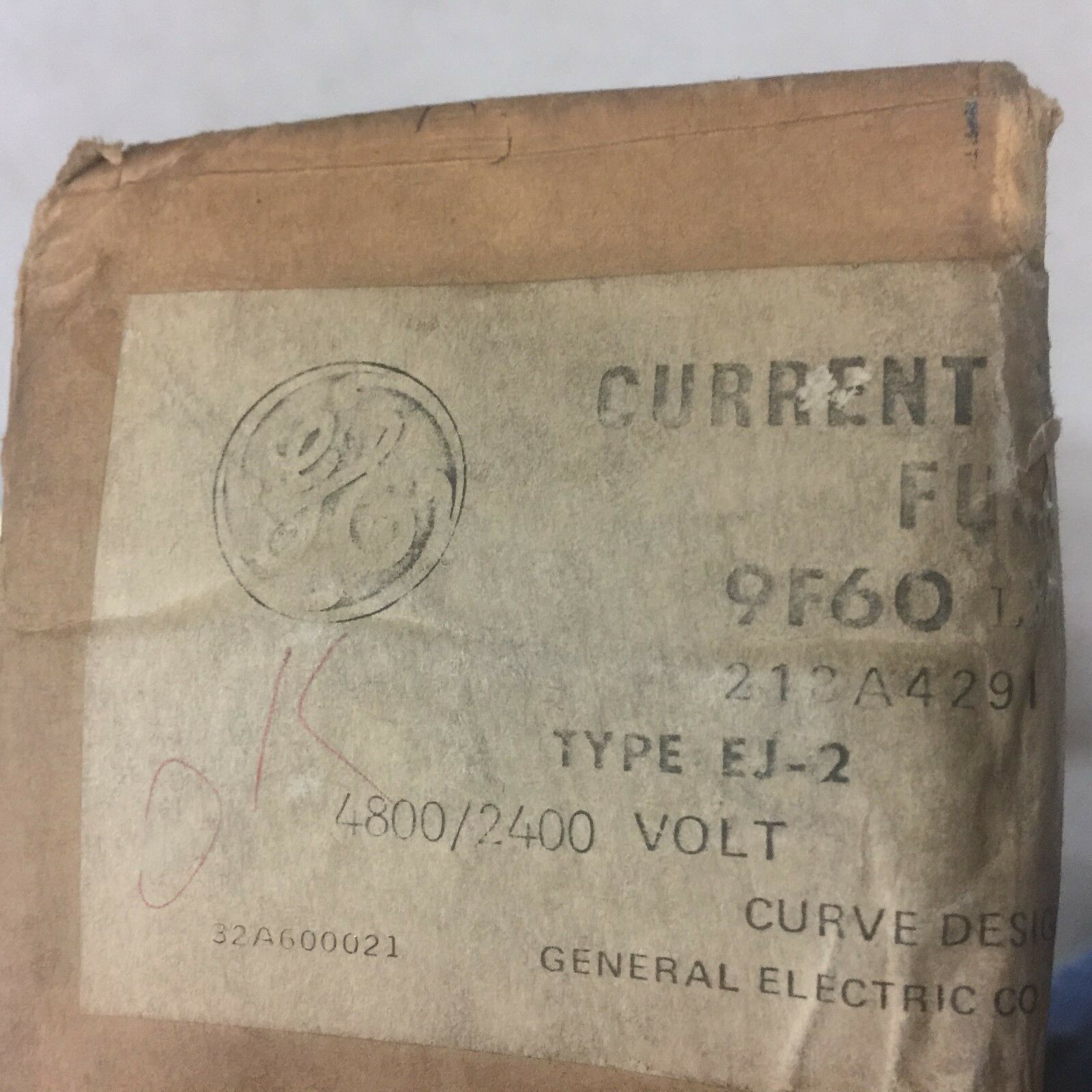 NEW IN BOX GE 4800V TYPE EJ-2 SIZE D FUSE 9F60LJD203
