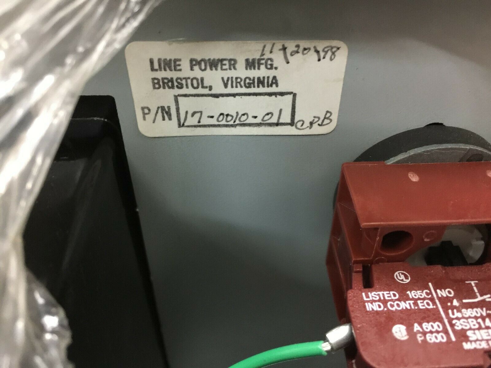 NEW NO BOX LINE POWER CONTROL RELAY PANEL 12HGA11A51F / 17-0010-01CPB