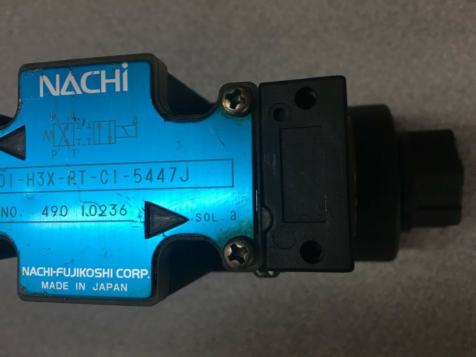 NEW NO BOX NACHI 49010236 HYDRAULIC CONTROL VALVE SL-G01-H3X-RT-C1-5447J