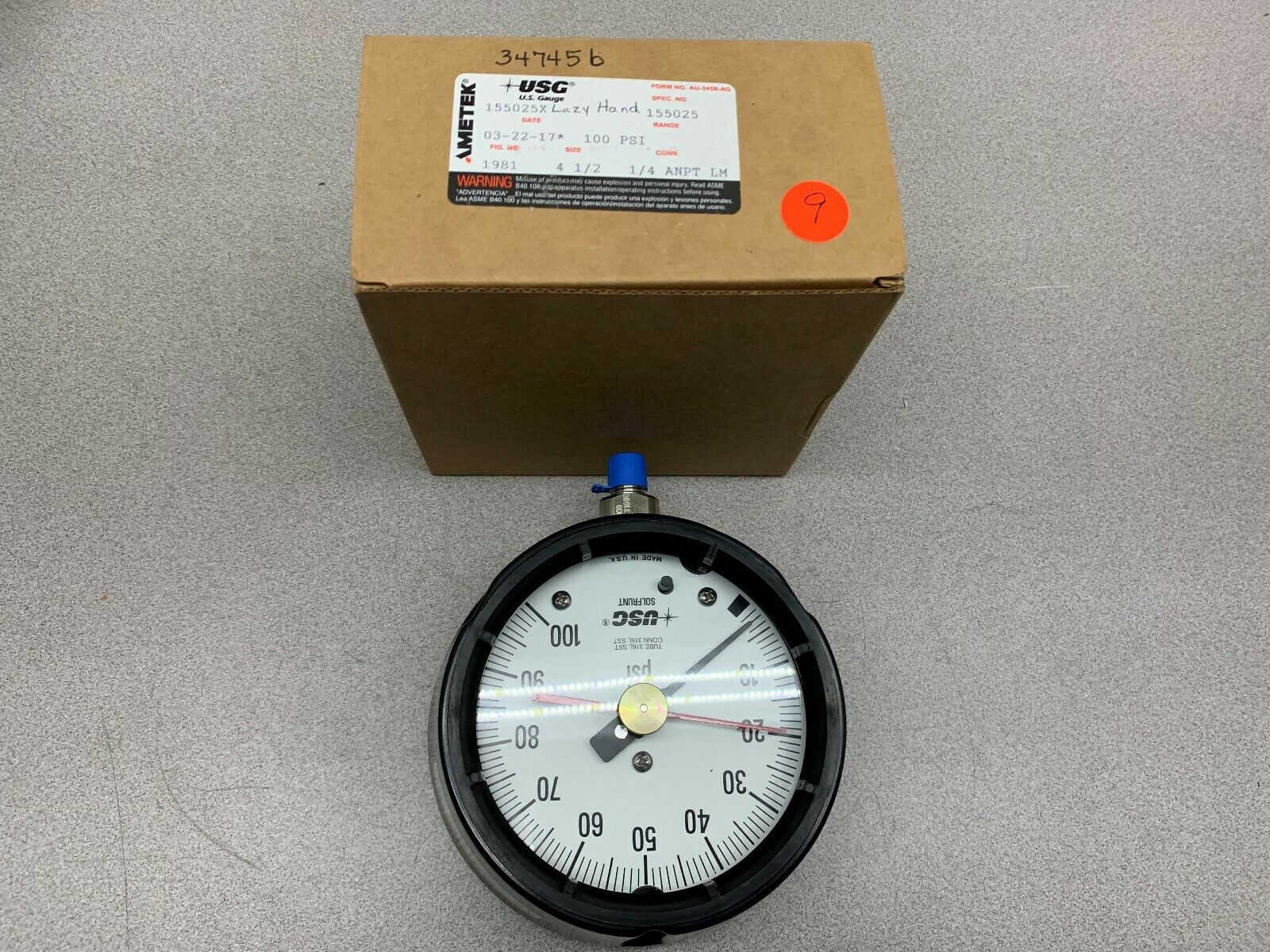 NEW IN BOX METEK GAUGE 155025X