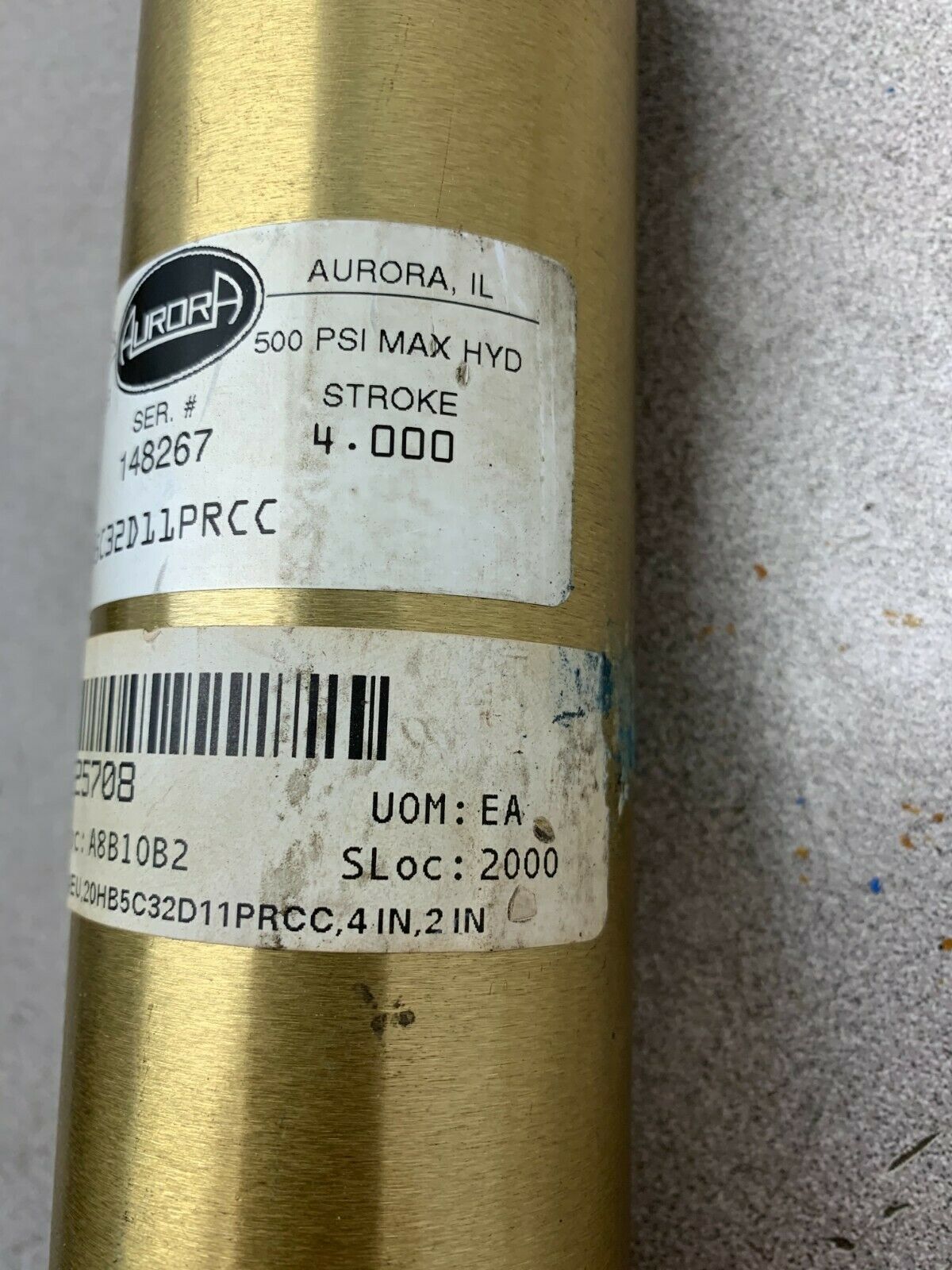 NEW NO BOX AURORA 2" BORE 4" STROKE CYLINDER 20HB5C32D11PRCC