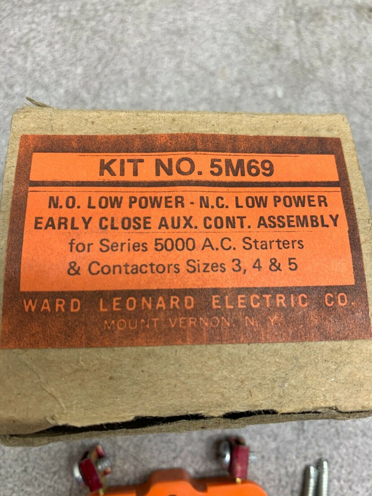 NEW IN BOX WARD LEONARD ELECTRIC AUX. CONTACT 5M69