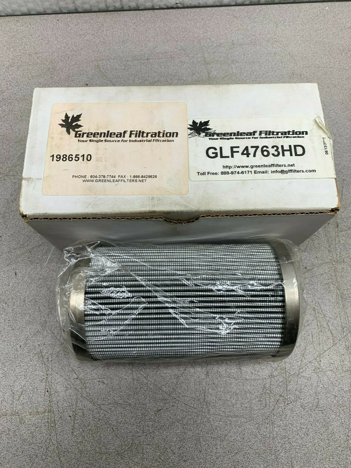 NEW IN BOX GREENLEAF 1986510 FILTER GLF4763HD