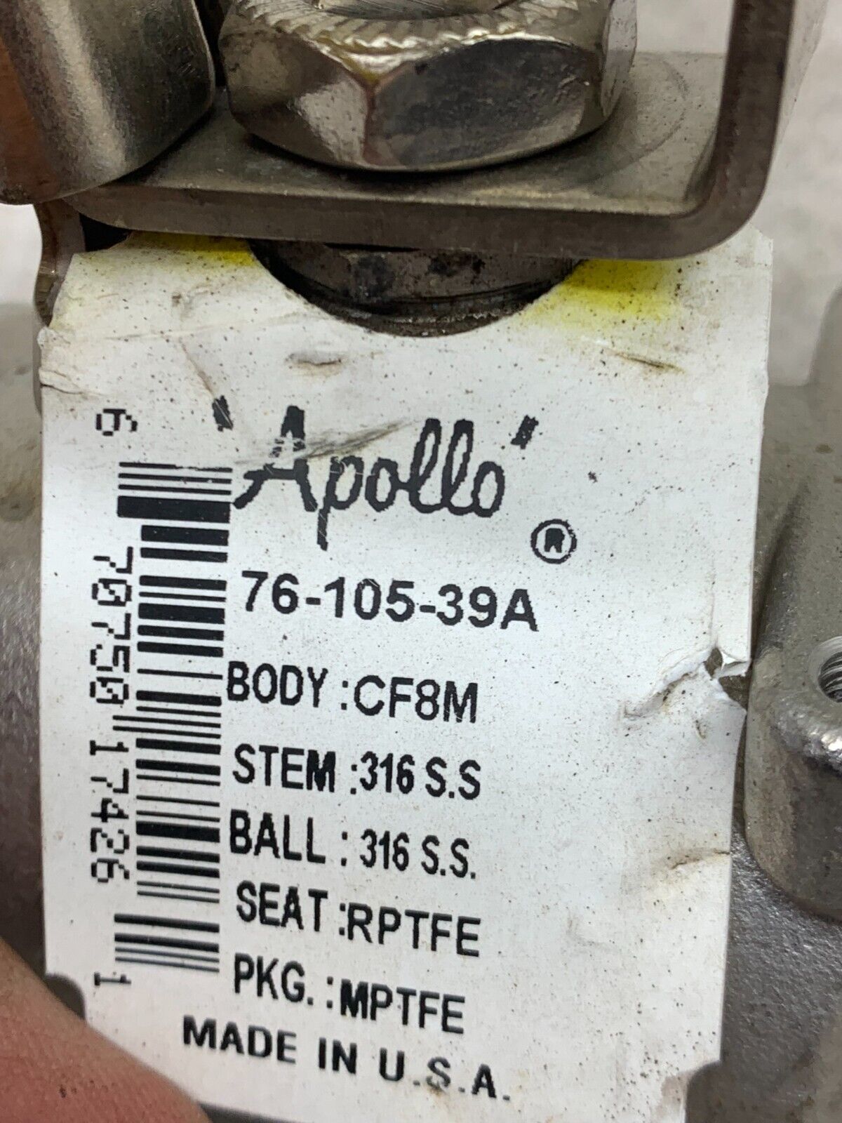 NEW APOLLO 1" 2000 WOG. CF8M STAINLESS STEEL BALL VALVE 76-105-39A