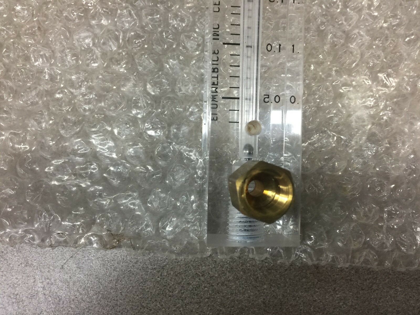 NEW NO BOX FLOWMETRICS ADJUSTABLE ACRYLIC FLOW METER 0-3.0CFM