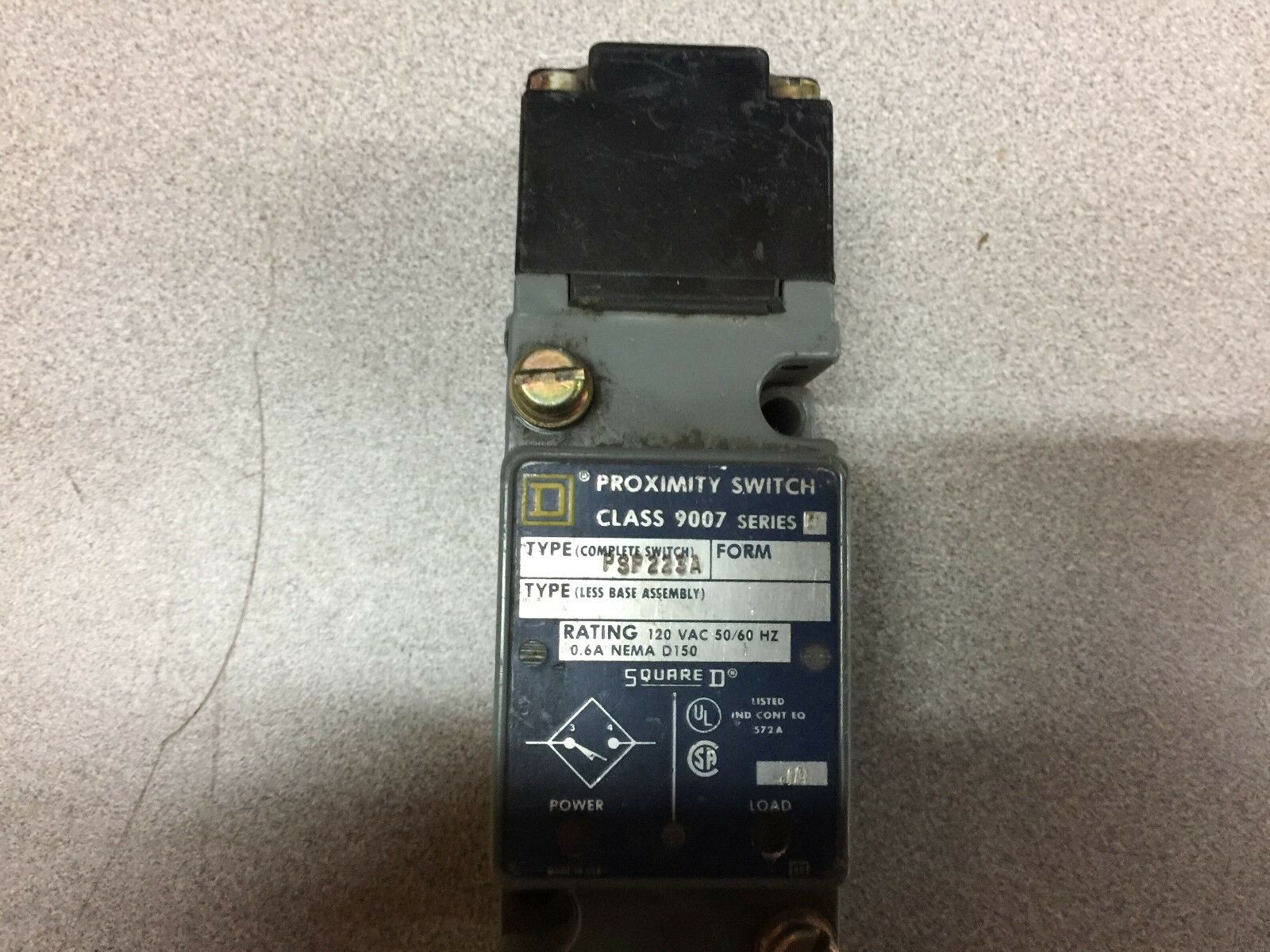 USED SQUARE D PROXIMITY SWITCH 9007 PSP223A