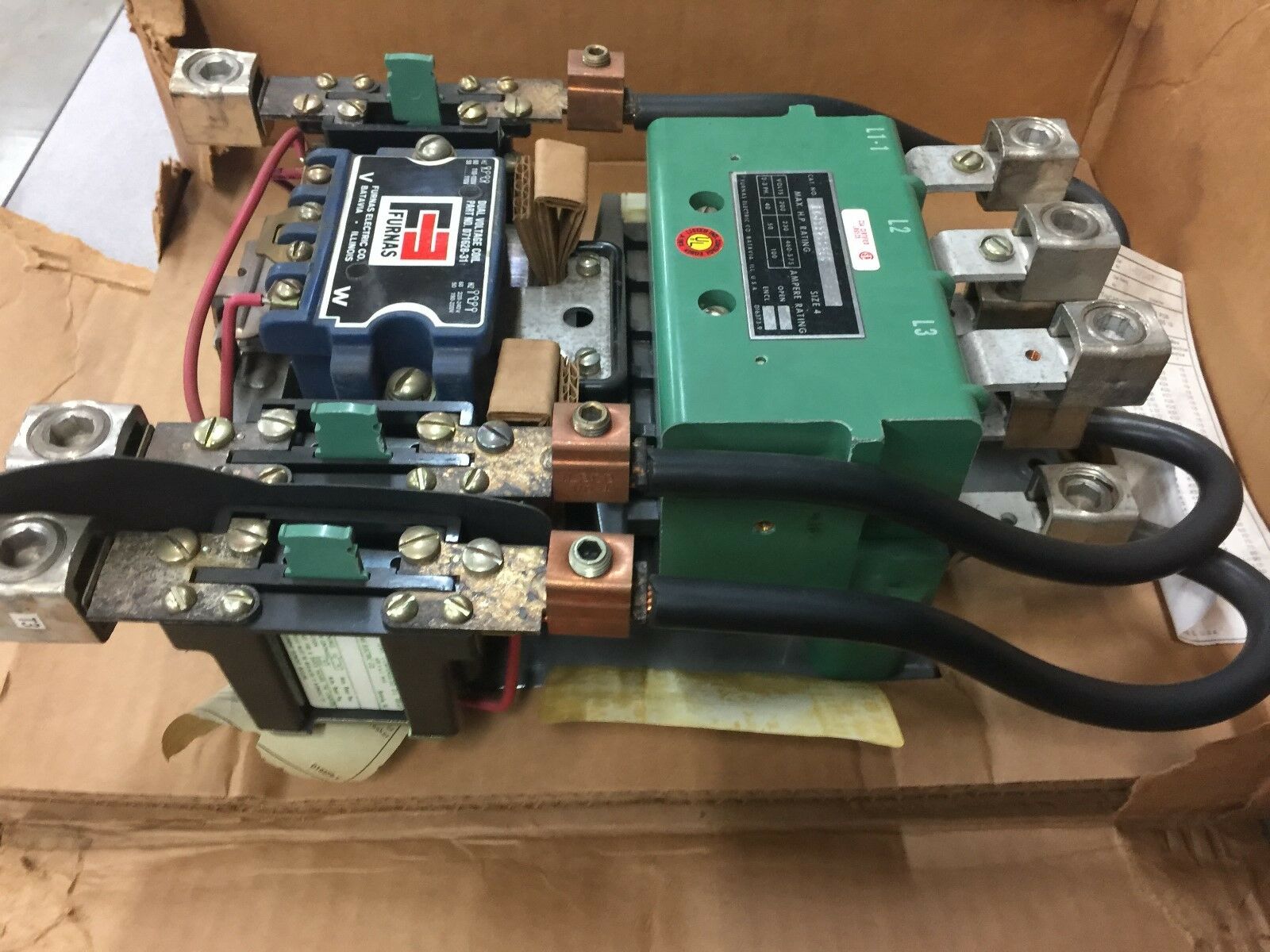 NEW IN BOX FURNAS SIZE 4 120/240VAC 3PHASE STARTER 14JB32AA81A