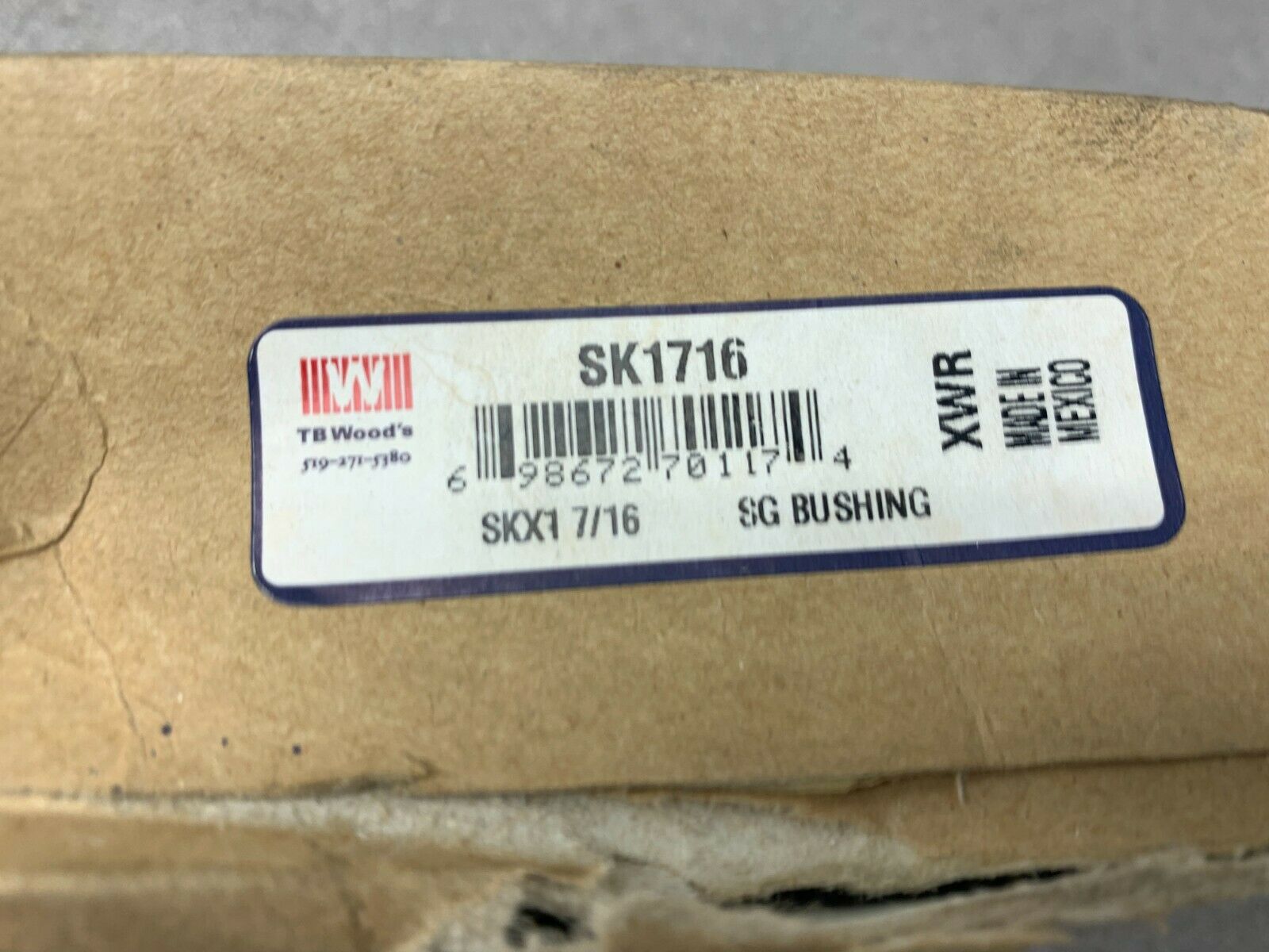 NEW IN BOX TB WOODS BUSHING SK1716