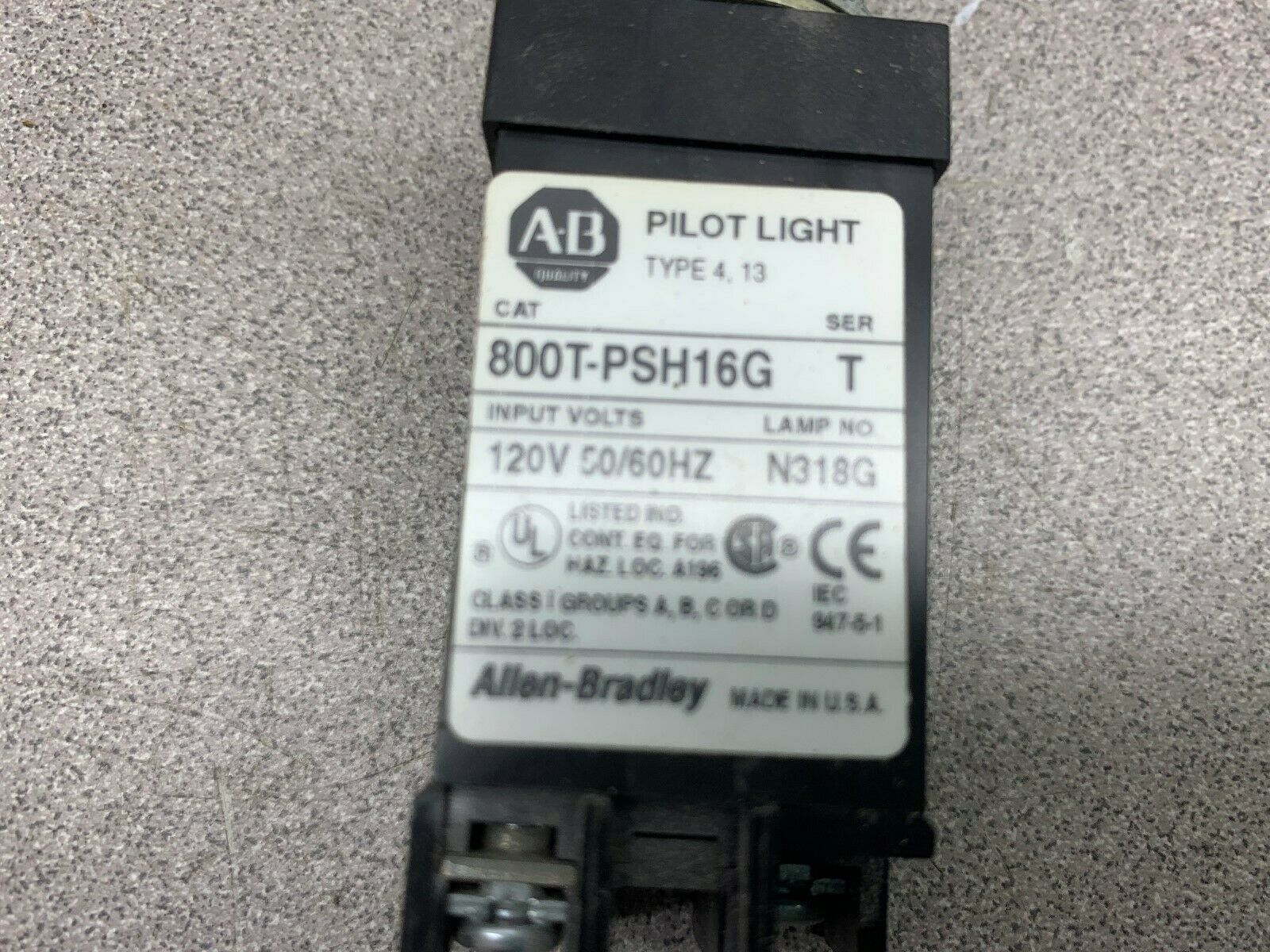 LOT OF 3 NEW NO BOX ALLEN BRADLEY PILOT LIGHT 800T-PSH16G