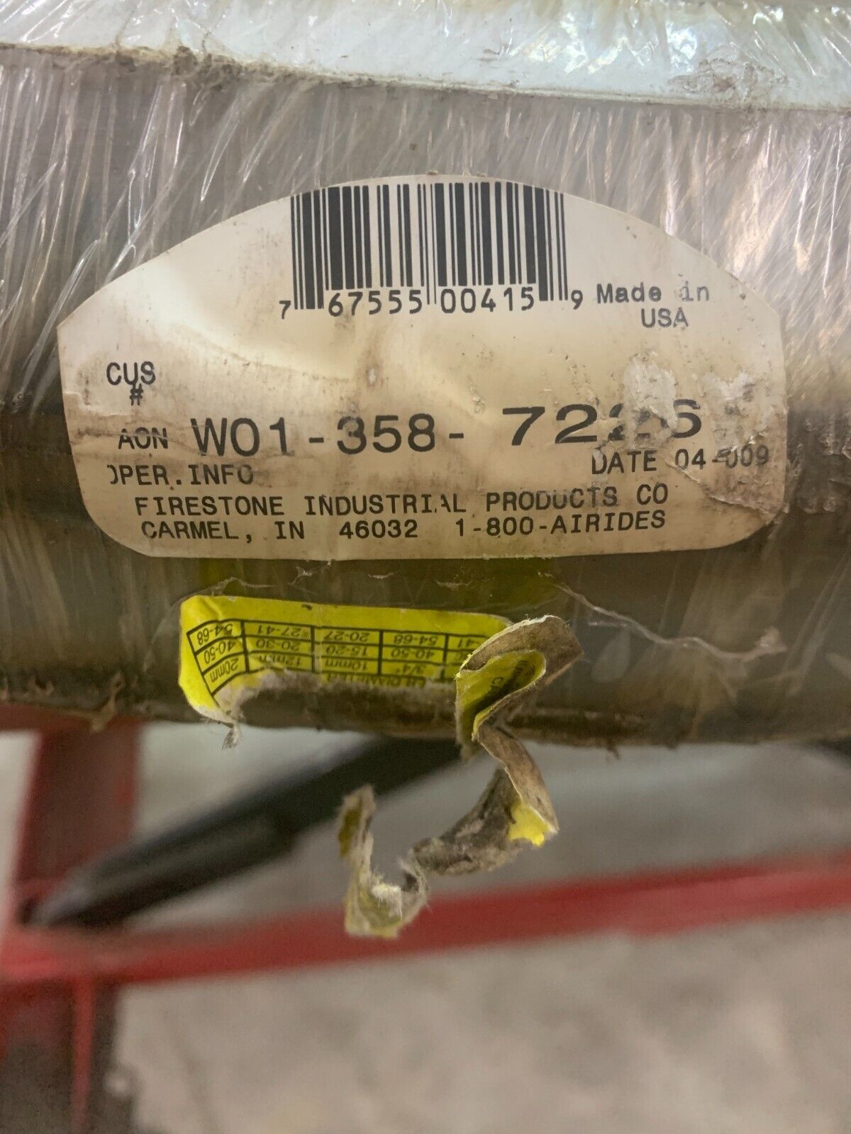 NEW NO BOX FIRESTONE AIR SPRING W01-358-7226