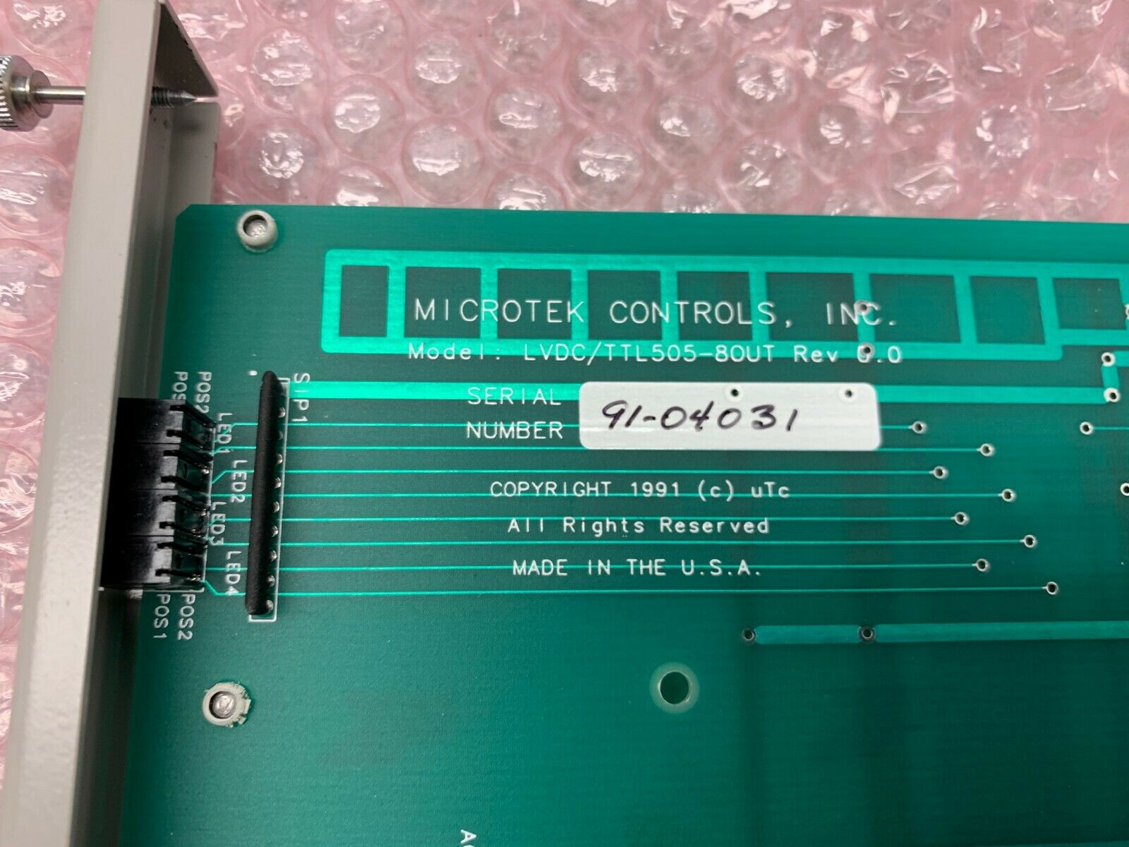 NEW NO BOX MICROTEK CONTROLS LVDC/TTL OUTPUT MODULE LVDC/TTL505-80UT