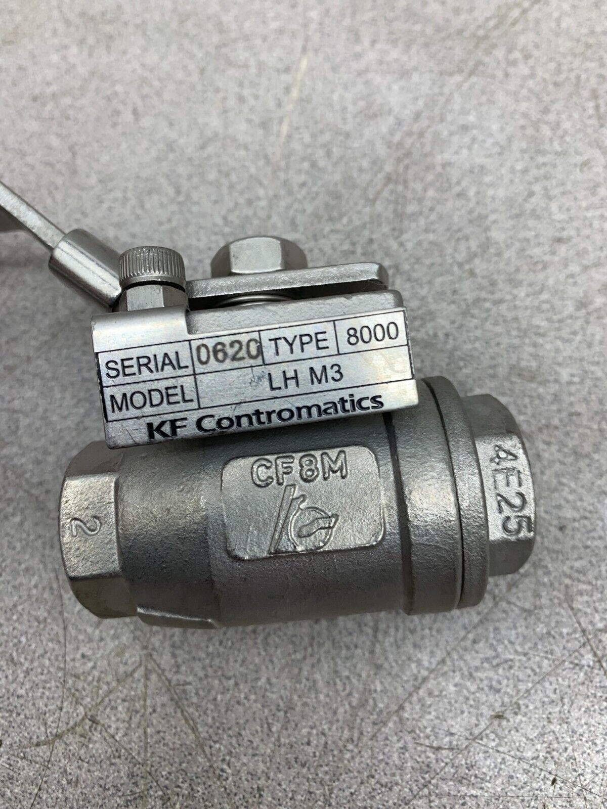 NEW NO BOX KF CONTROMATICS 1/4" 2000 WOG BALL VALVE LHM3 TYPE 8000