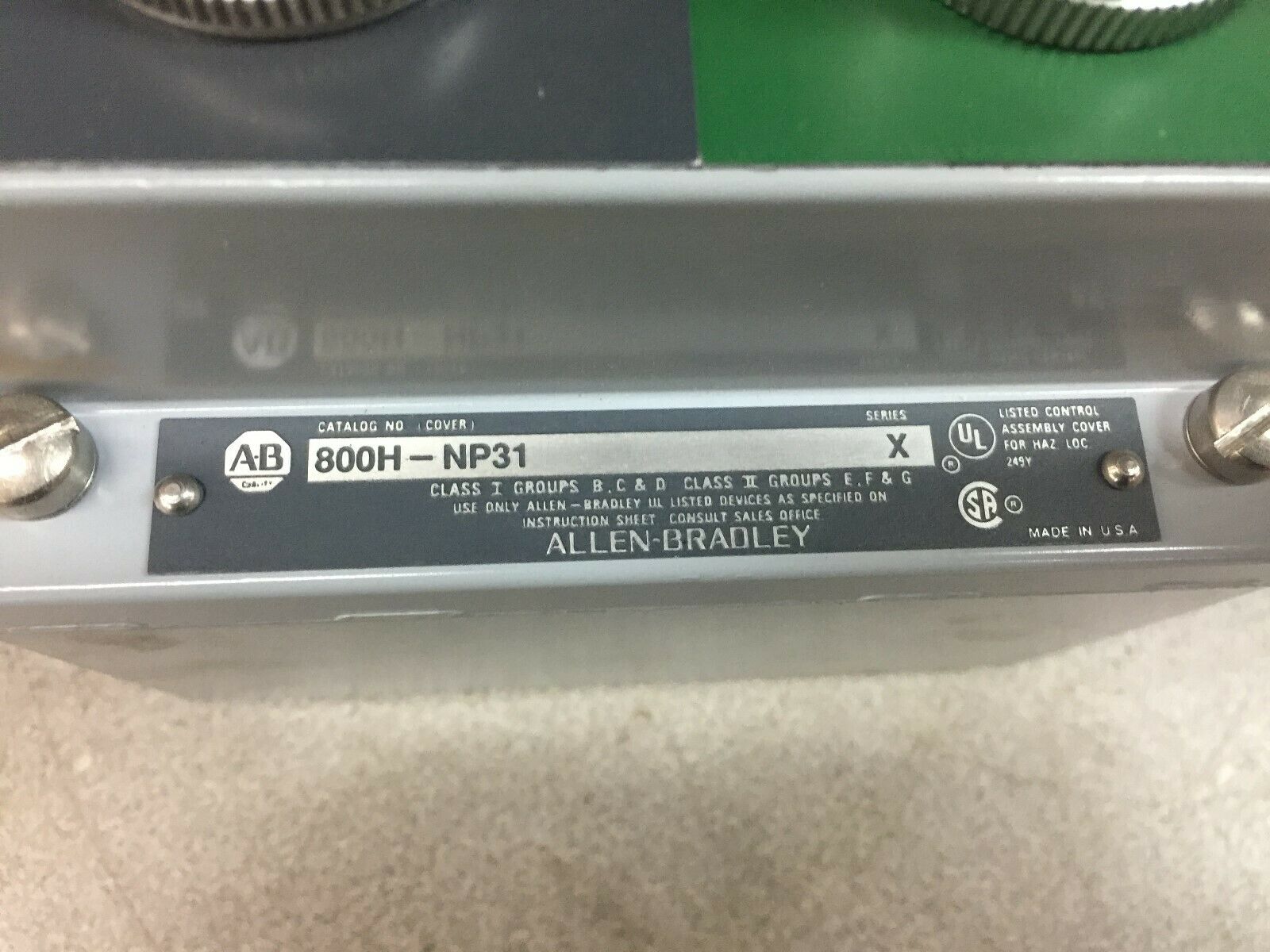 NEW NO BOX ALLEN BRADLEY HAZARDOUS LOCATION START STATION 800H-2HW7P-35957