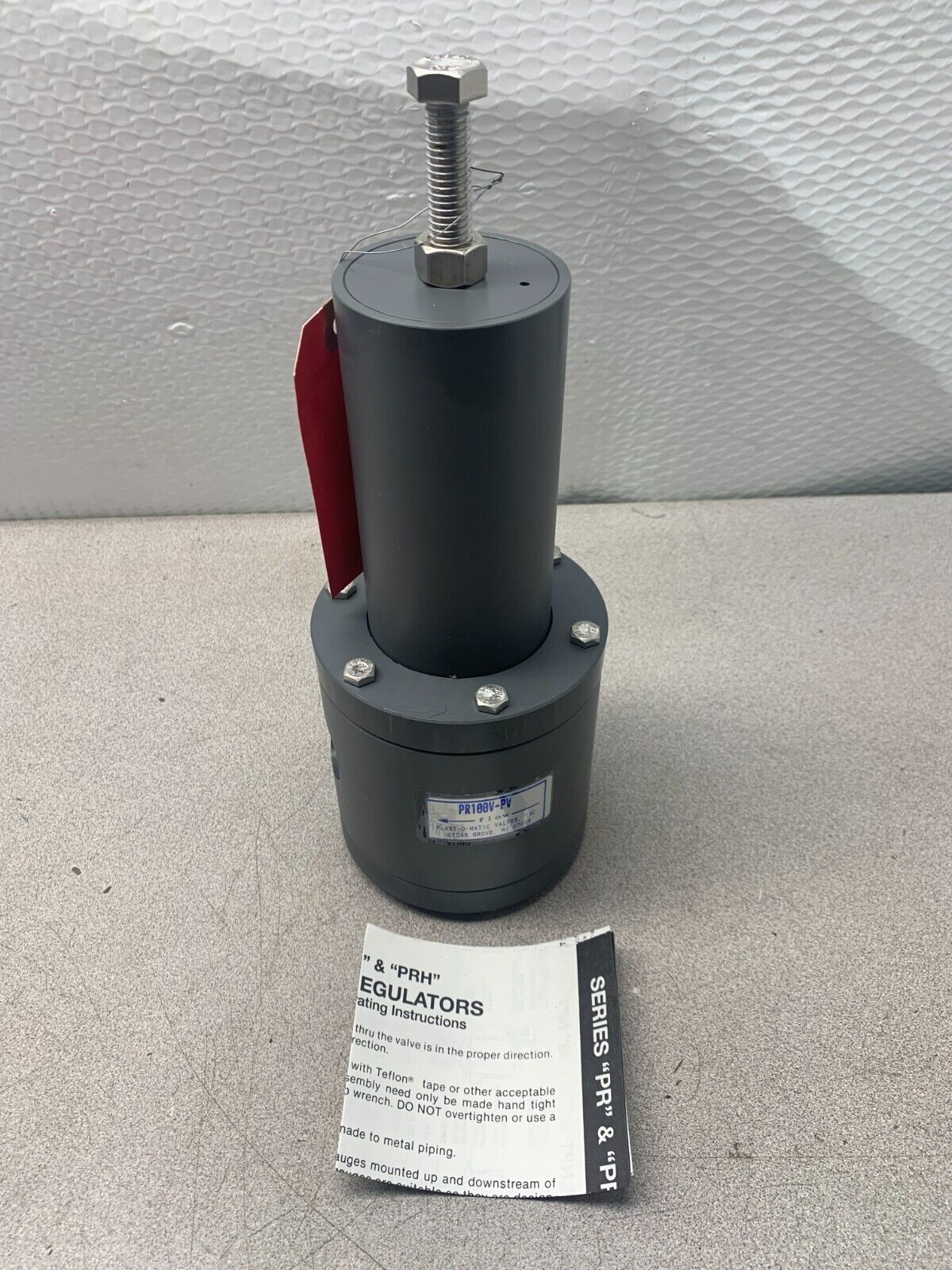 NEW NO BOX PLAST-O-MATIC 1" PRESSURE REGULATOR PR100V-PV