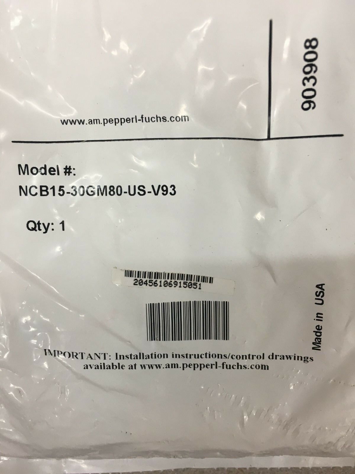 NEW PEPPERL-FUCHS PROXIMITY SENSOR NCB15-30GM80-US-V93