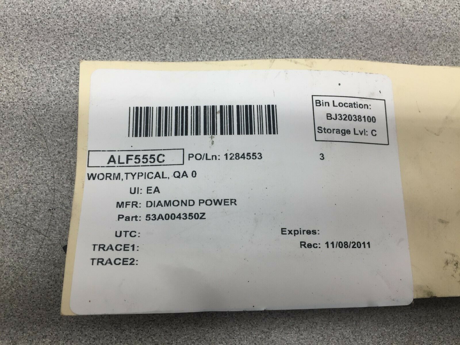 NEW NO BOXDIAMOND POWER WORM GEAR 53A004350Z