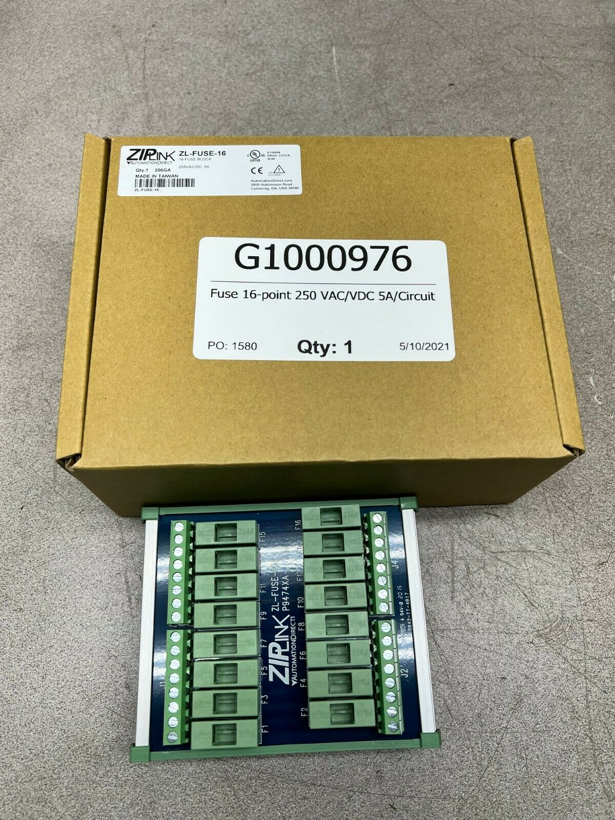 NEW IN BOX ZIPLINK 206GA FUSE BLOCK ZL-FUSE-16