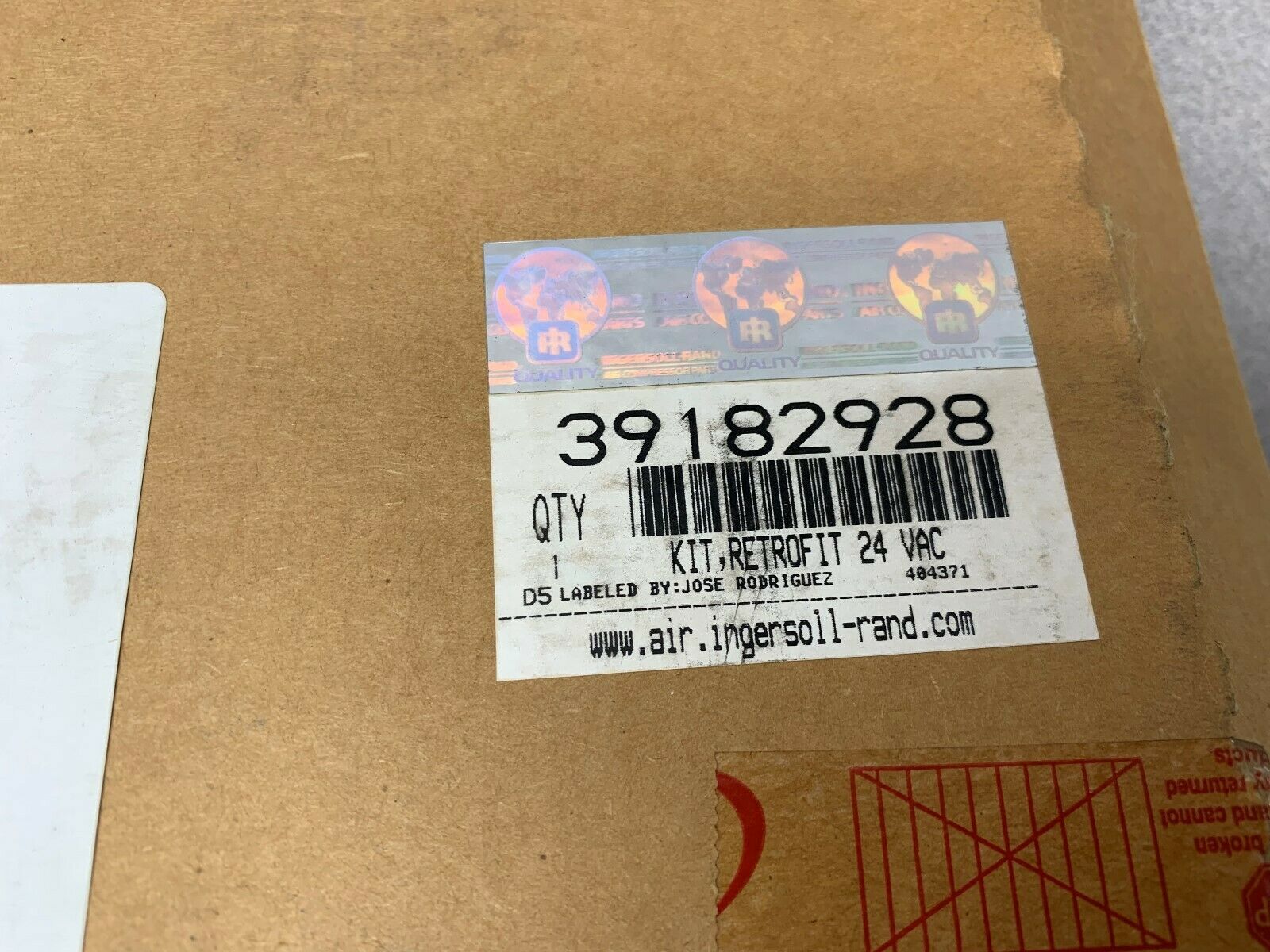 NEW IN BOX INGERSOLL RAND AMBER LIGHT KIT 39182928 CUTLER-HAMMER