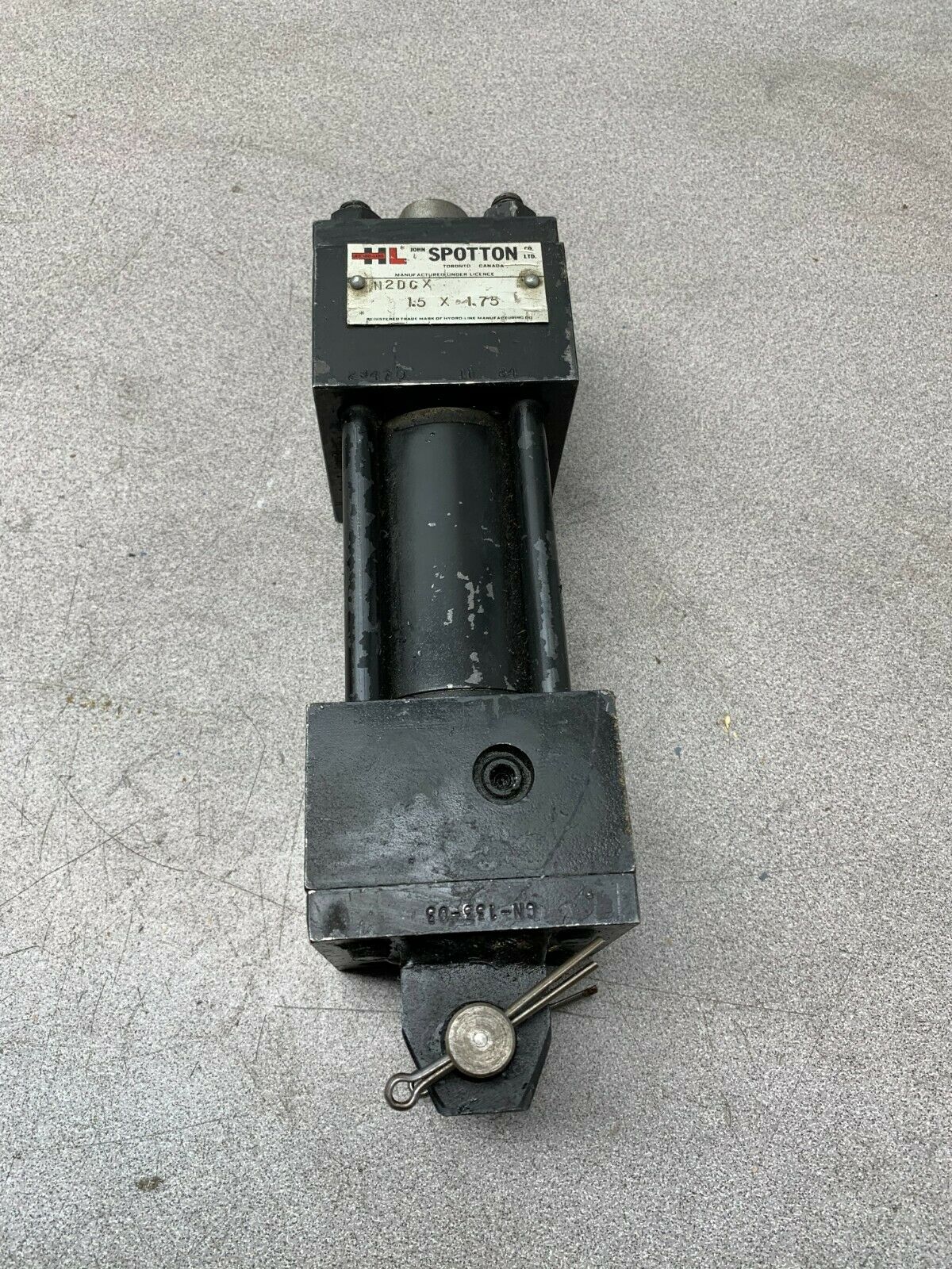 NEW NO BOX HYDRO-LINE JOHN SPOTTEN CYLINDER N2DCX 1.5 X 1.75