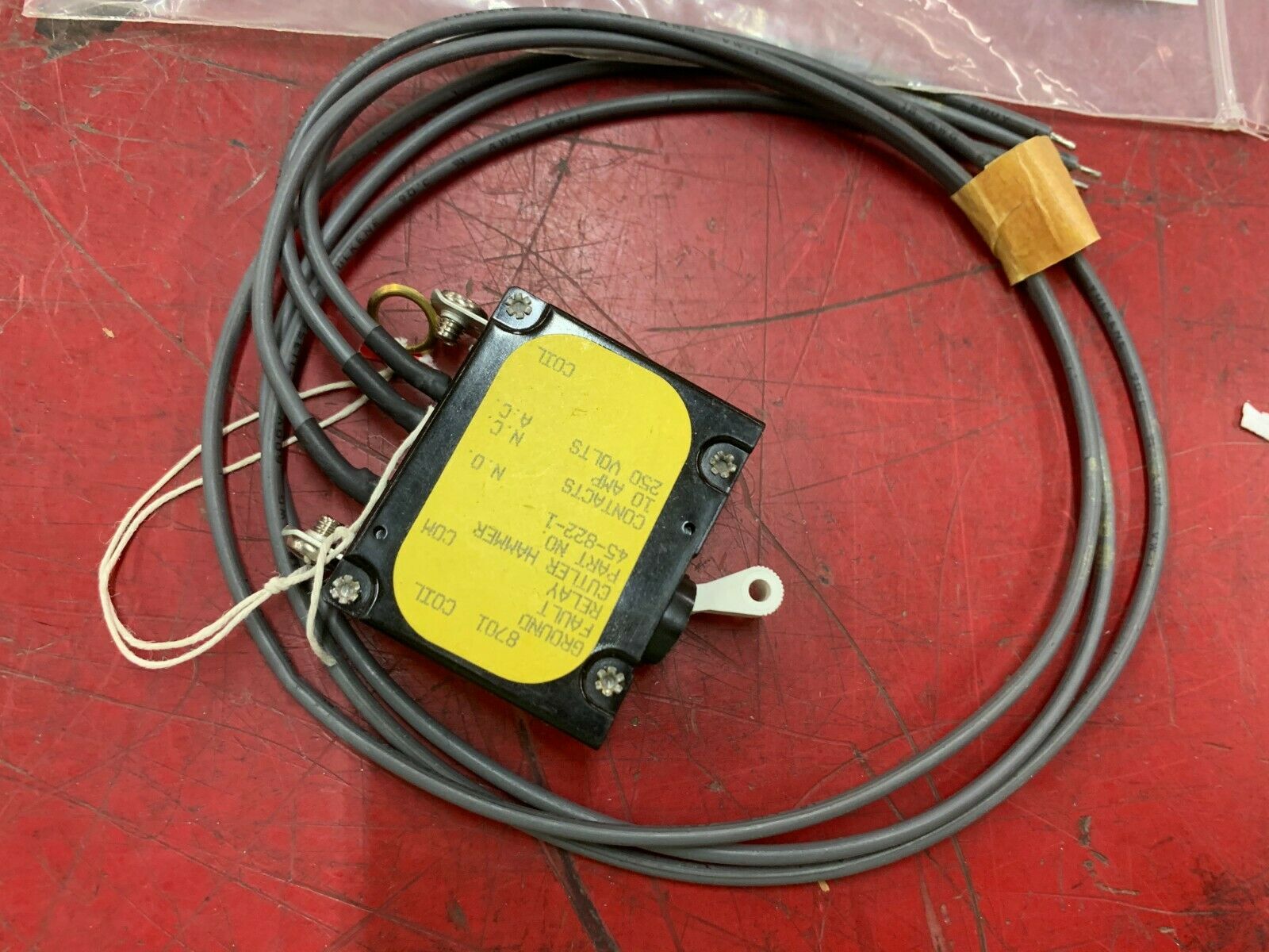 NEW NO BOXCUTLER HAMMER GROUND FAULT RELAY 45-822-1