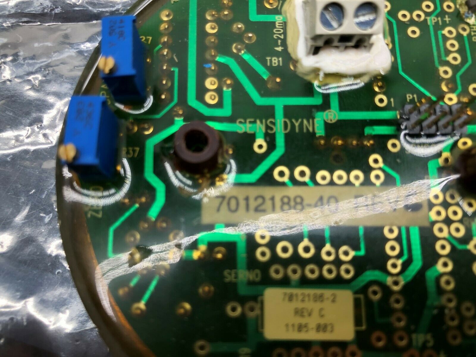 USED SENSIDYNE CIRCUIT BOARD 7012188-40 REV C / 7012186-2 REV C