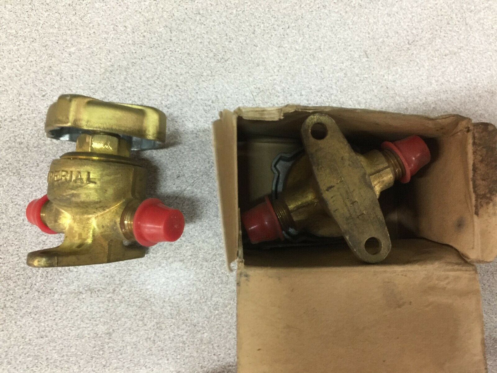 NEW NO BOX LOT OF 2 IMPERIAL DIAMOND 1/4 FLARE CONN. 2 WAY VALVE 693-C