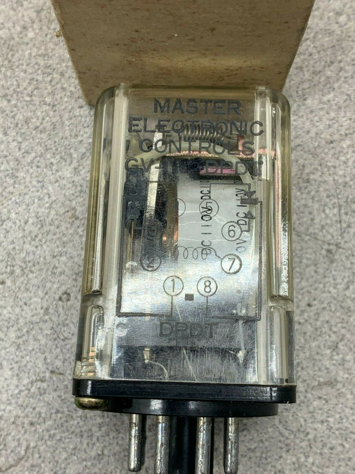 NEW IN BOX MASTER ELECTRONIC CONTROLS RELAY GV 110D-DPDT