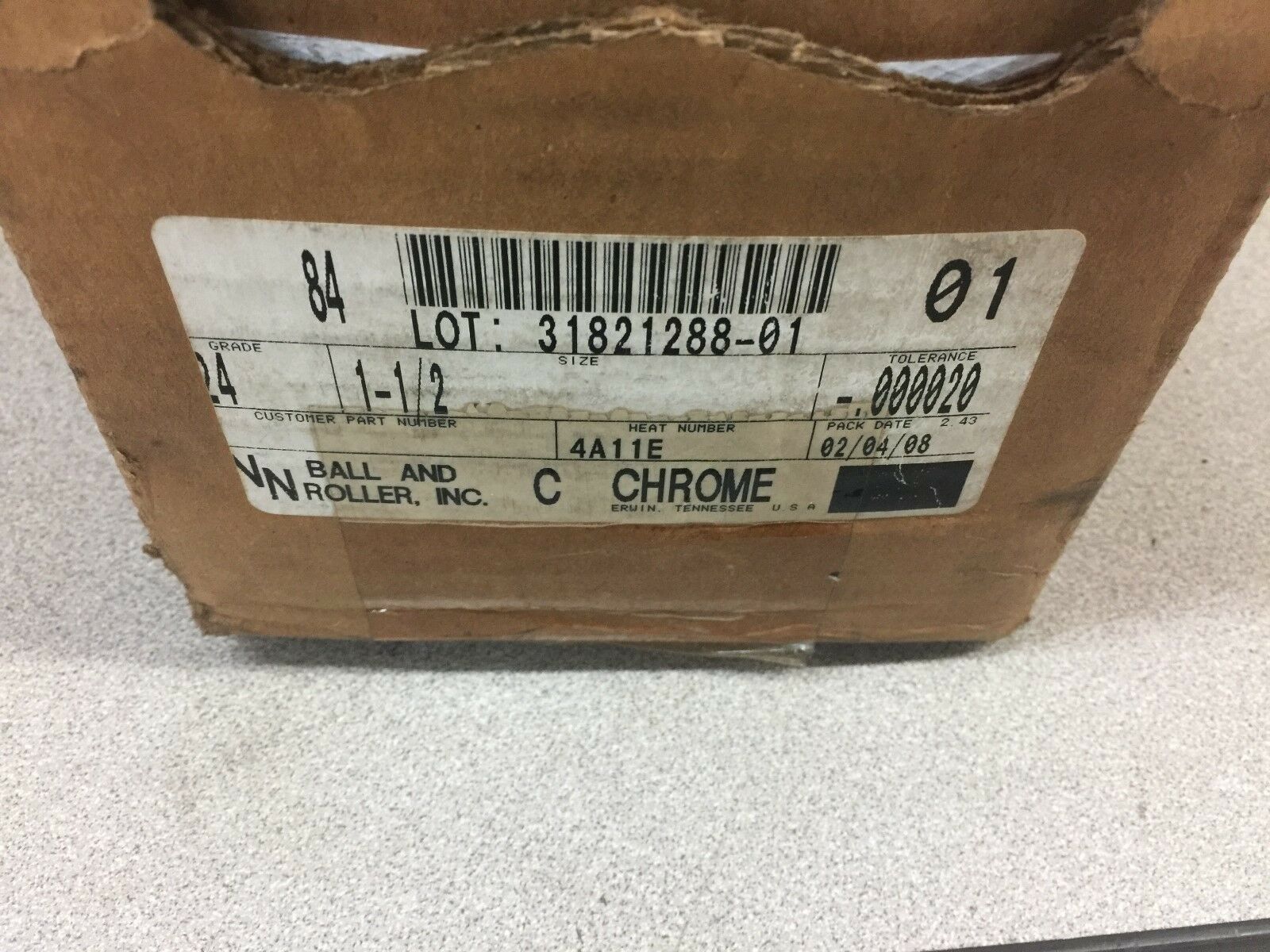 NEW IN BOX NN BALL AND ROLLER GRADE 24 1-1/2 CHROME BALL BEARINGS 84PER BOX