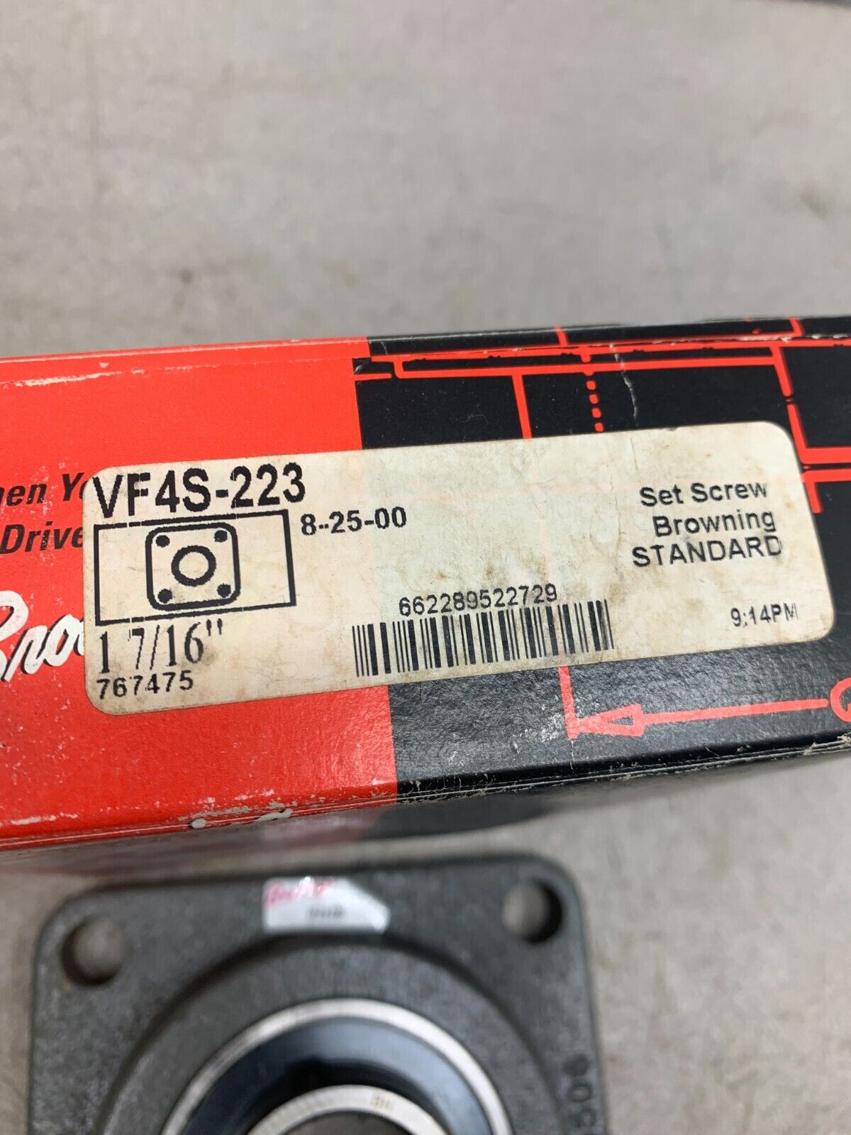 NEW IN BOX BROWNING 4-BOLT FLANGE BEARING 1-7/16" BORE VF4S-223