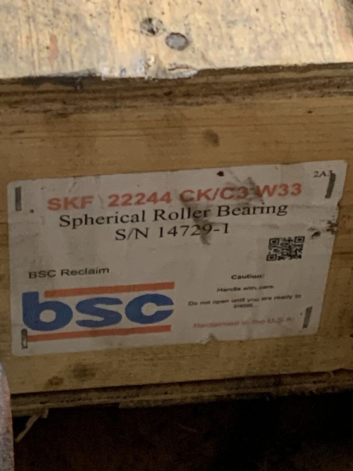 NEW SKF 22244CKC3W33 SPHERICAL ROLLER BEARING 22244CK/C3W33