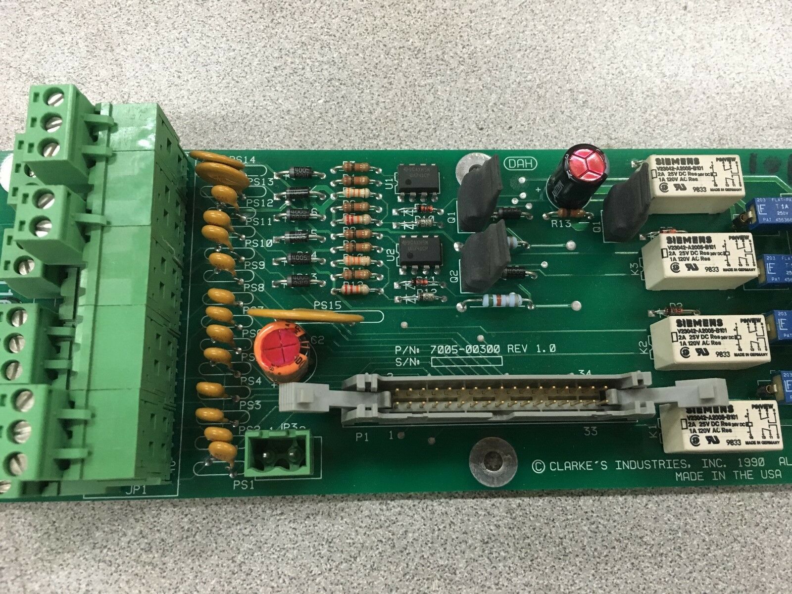 NEW NO BOX CLARKE'S INDUSTRIES CIRCUIT BOARD 7005-00300 REV 1.0