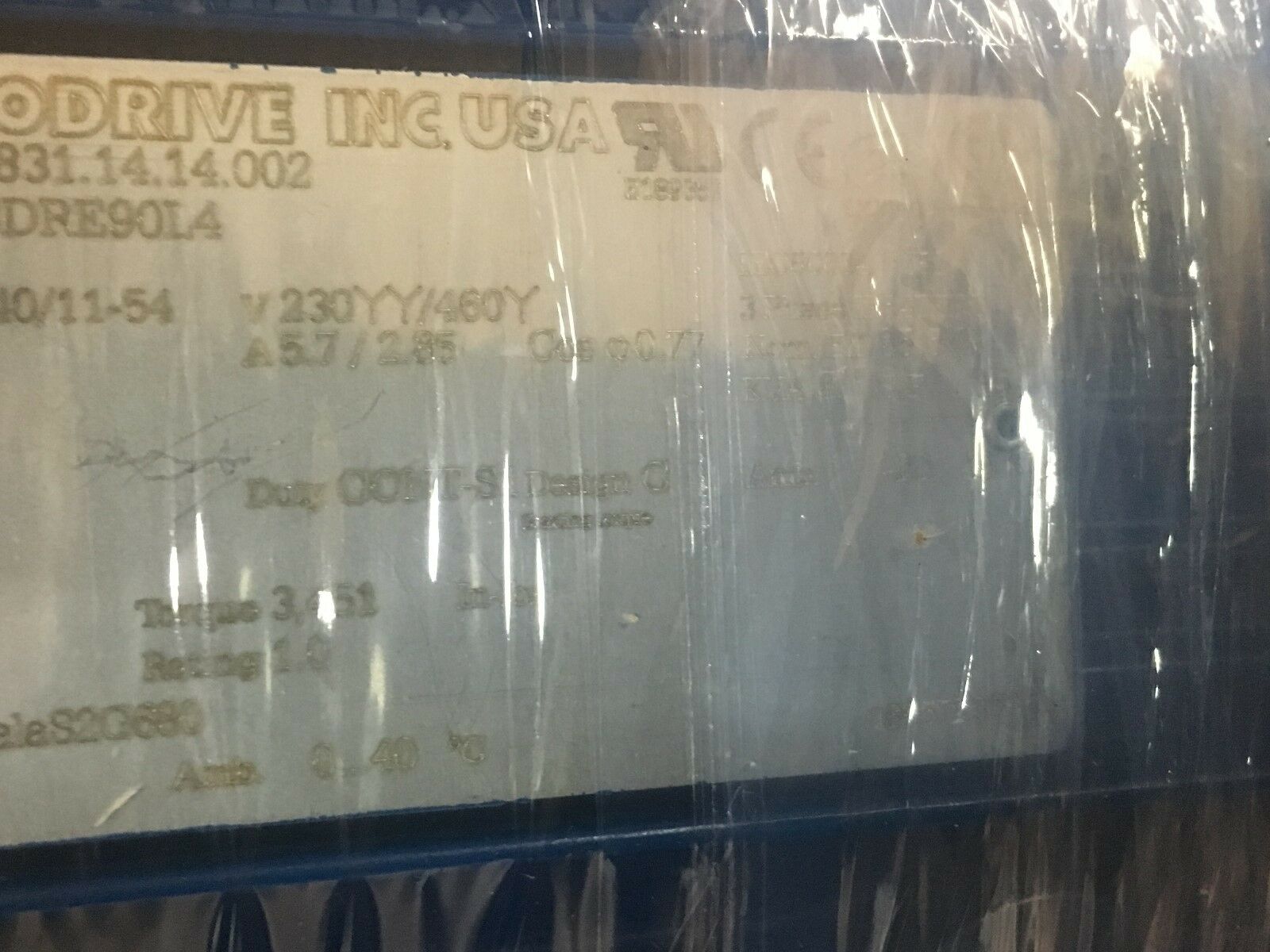 NEW IN BOX SEW-EURODRIVE 2HP 41.89:1 RATIO GEARMOTOR S67D26DRE90L4