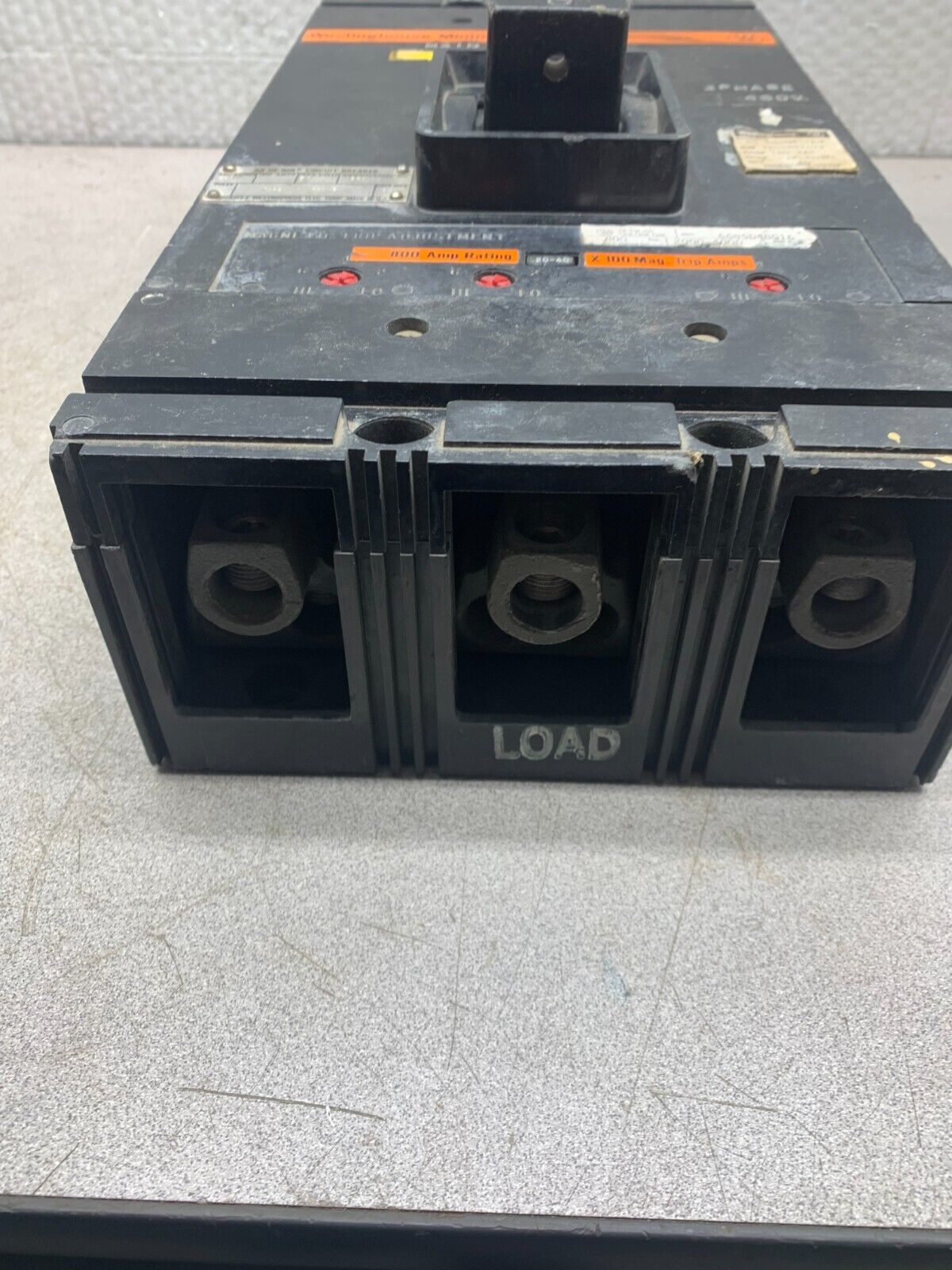 USED WESTINGHOUSE 800AMP MINING CIRCUIT BREAKER 2600D43G12 WITH 2606D57G19