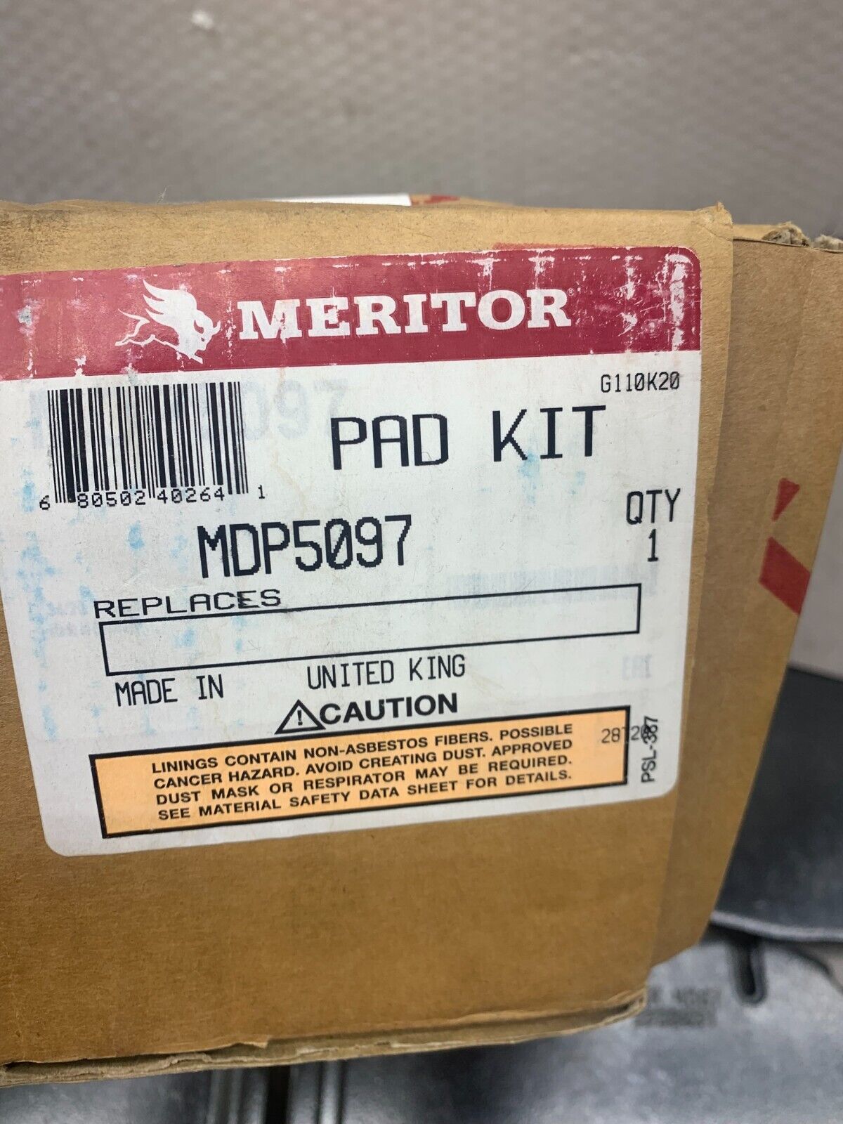 NEW IN BOX MERITOR BRAKE PAD KIT MDP5097