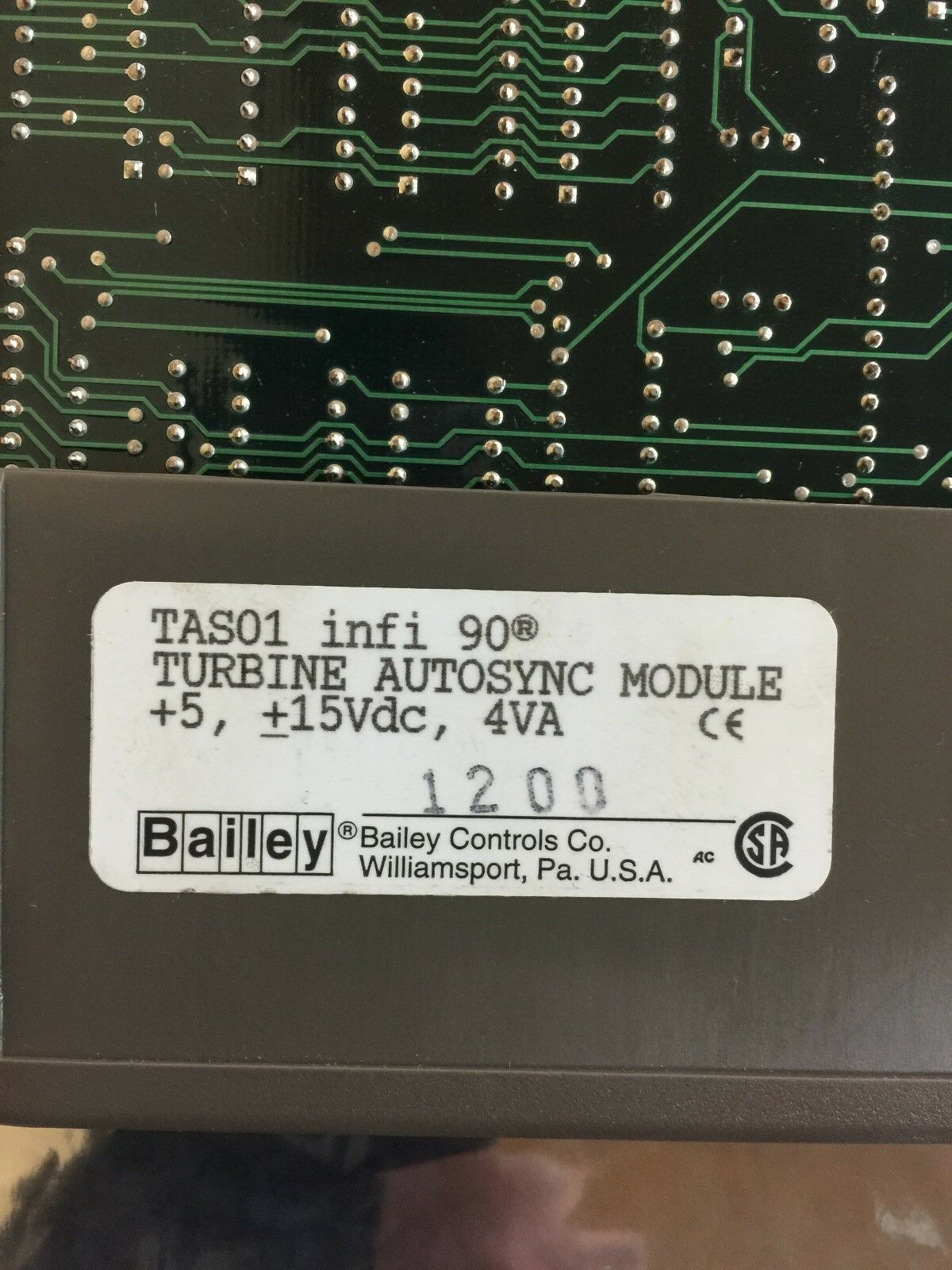 NEW IN BOX ABB ETSI TURBINE AUTOSYNCHRONIZATION SLAVE MODULE TAS01 BAILEY