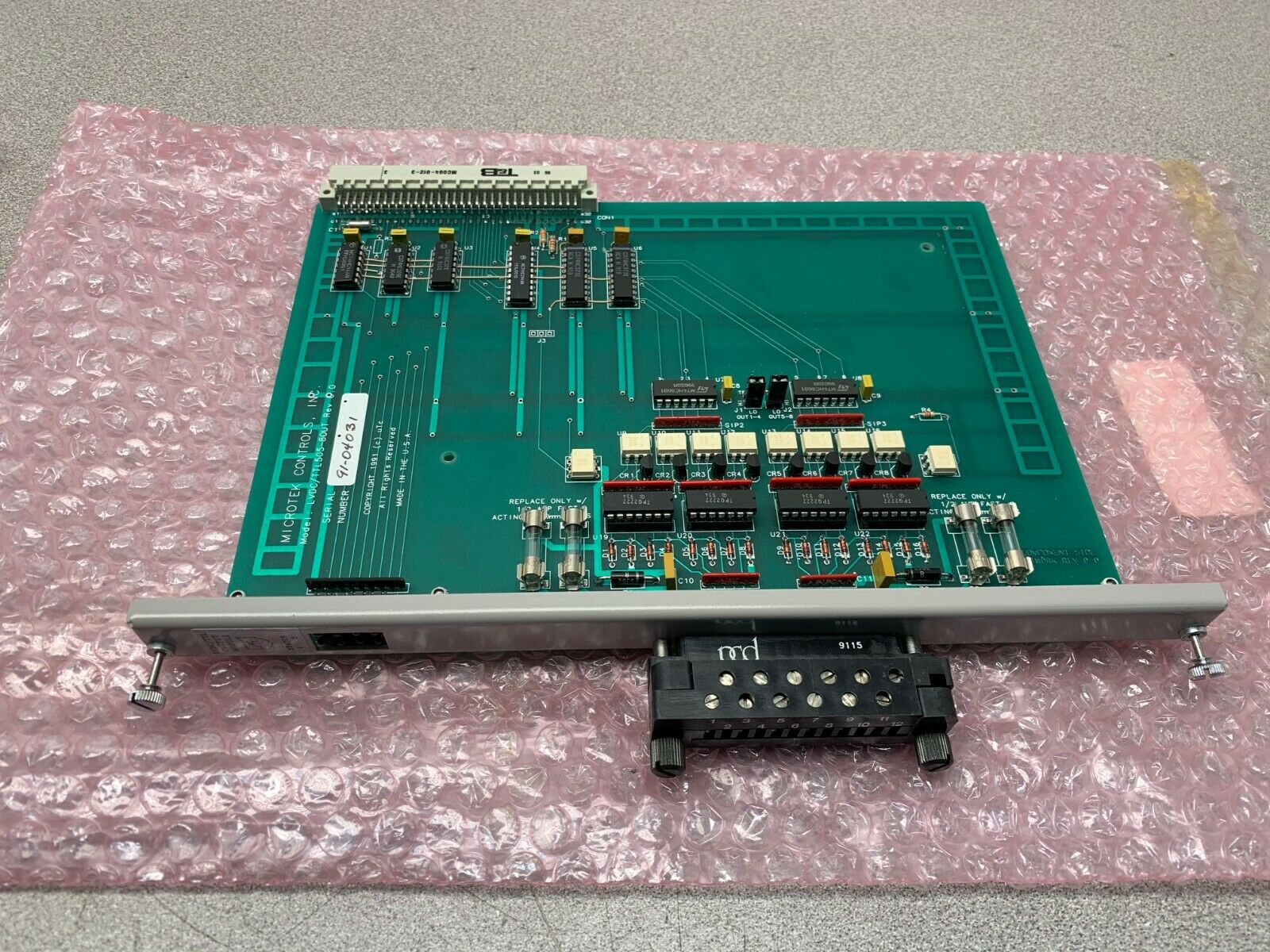 NEW NO BOX MICROTEK CONTROLS LVDC/TTL OUTPUT MODULE LVDC/TTL505-80UT