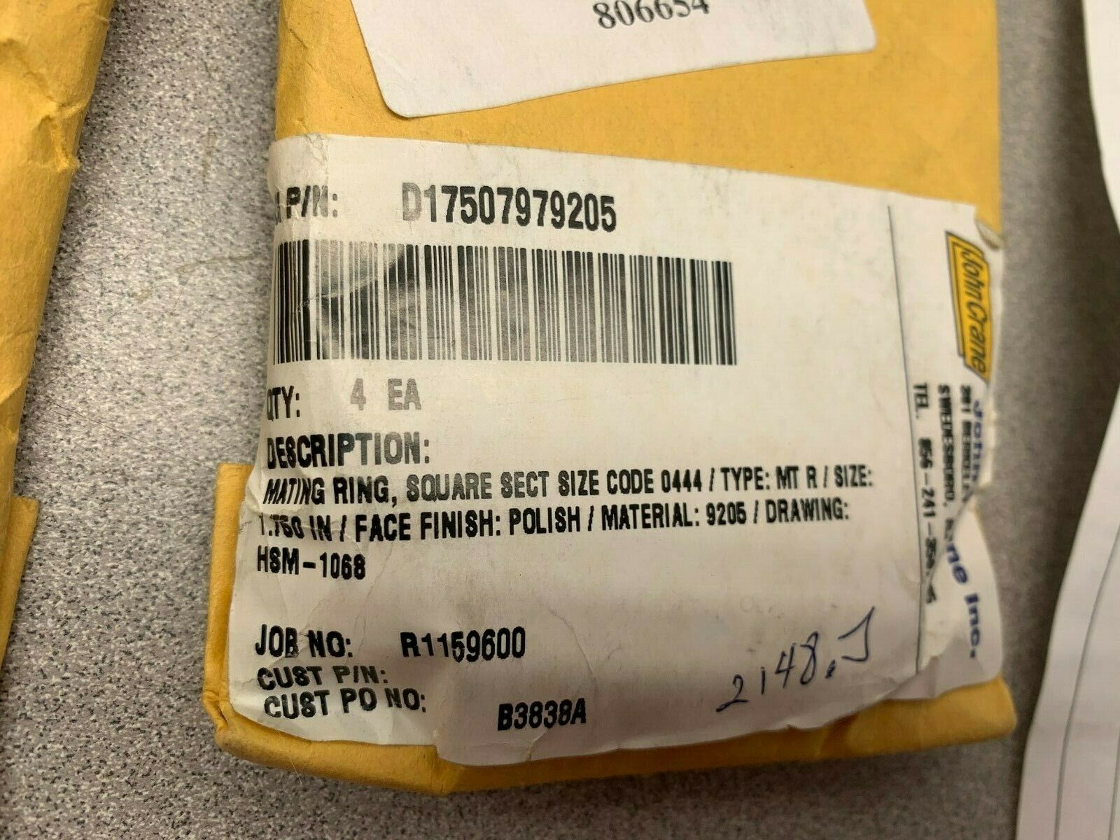 NEW JOHN CRANE 0444 TYPE MT R MATING RING D17507979205